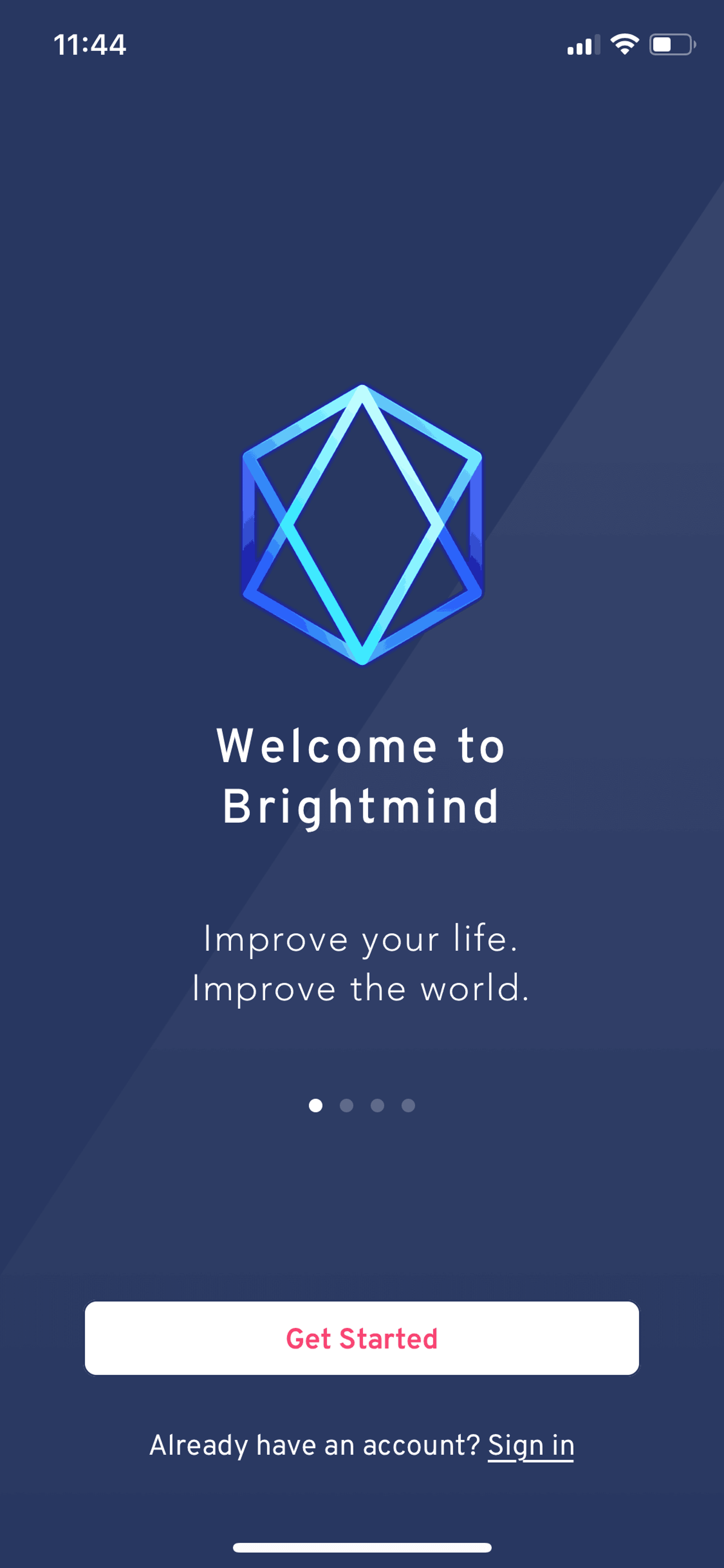 Brightmind iOS Health & Fitness interface screenshot 2