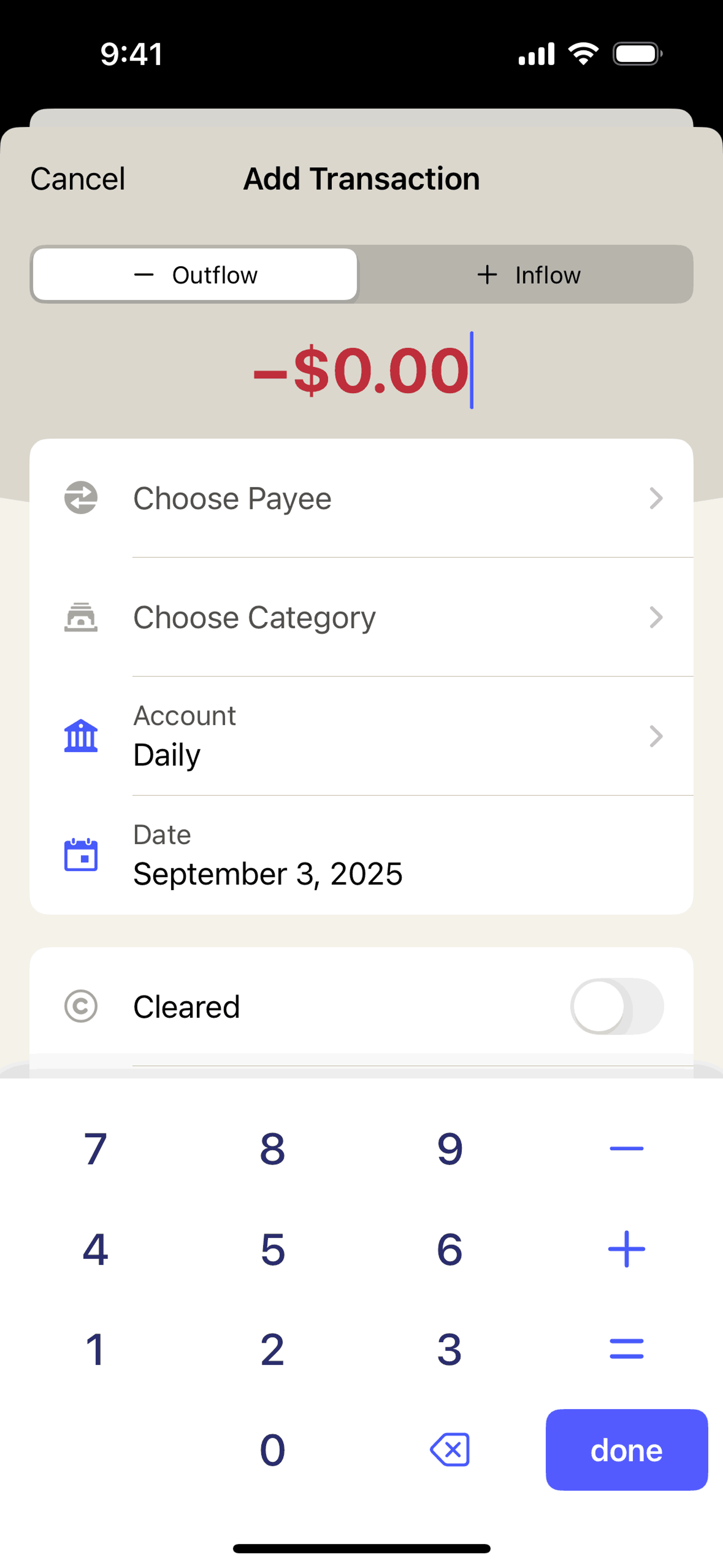 YNAB iOS Finance interface screenshot 12