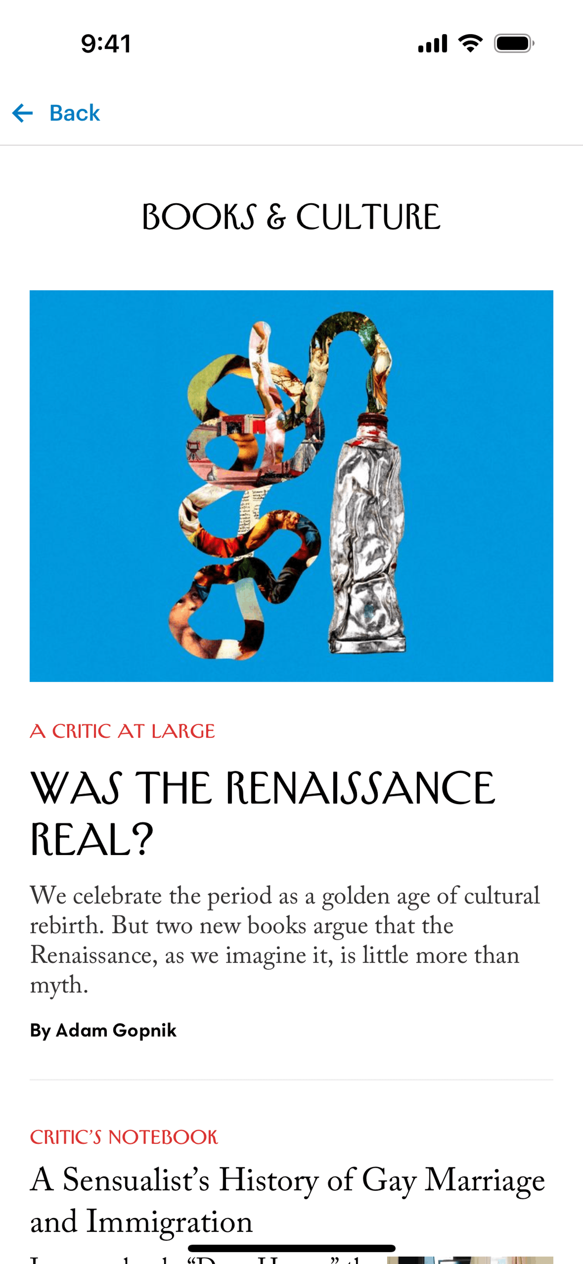 The New Yorker iOS News interface screenshot 18
