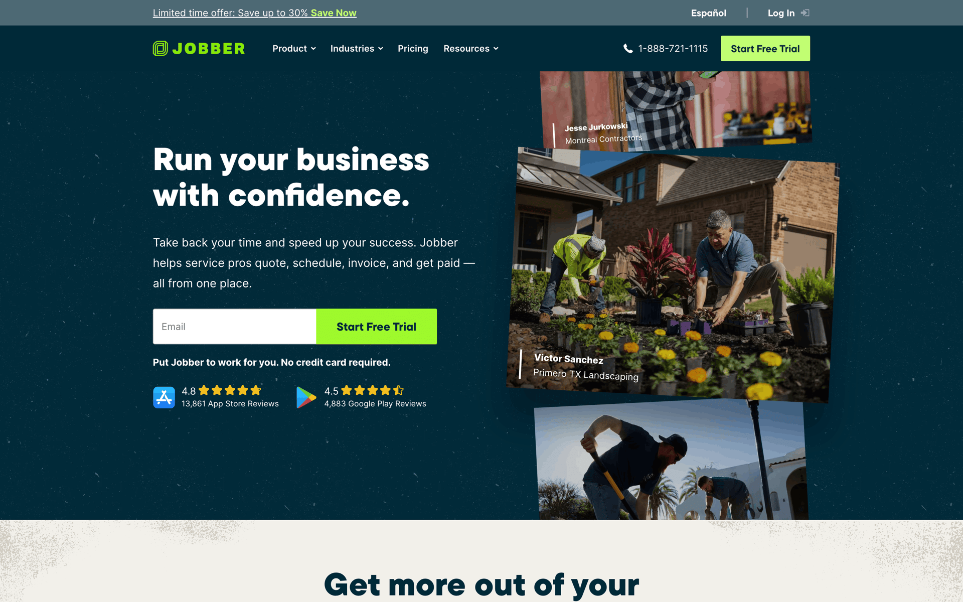Jobber Web Business interface screenshot 1