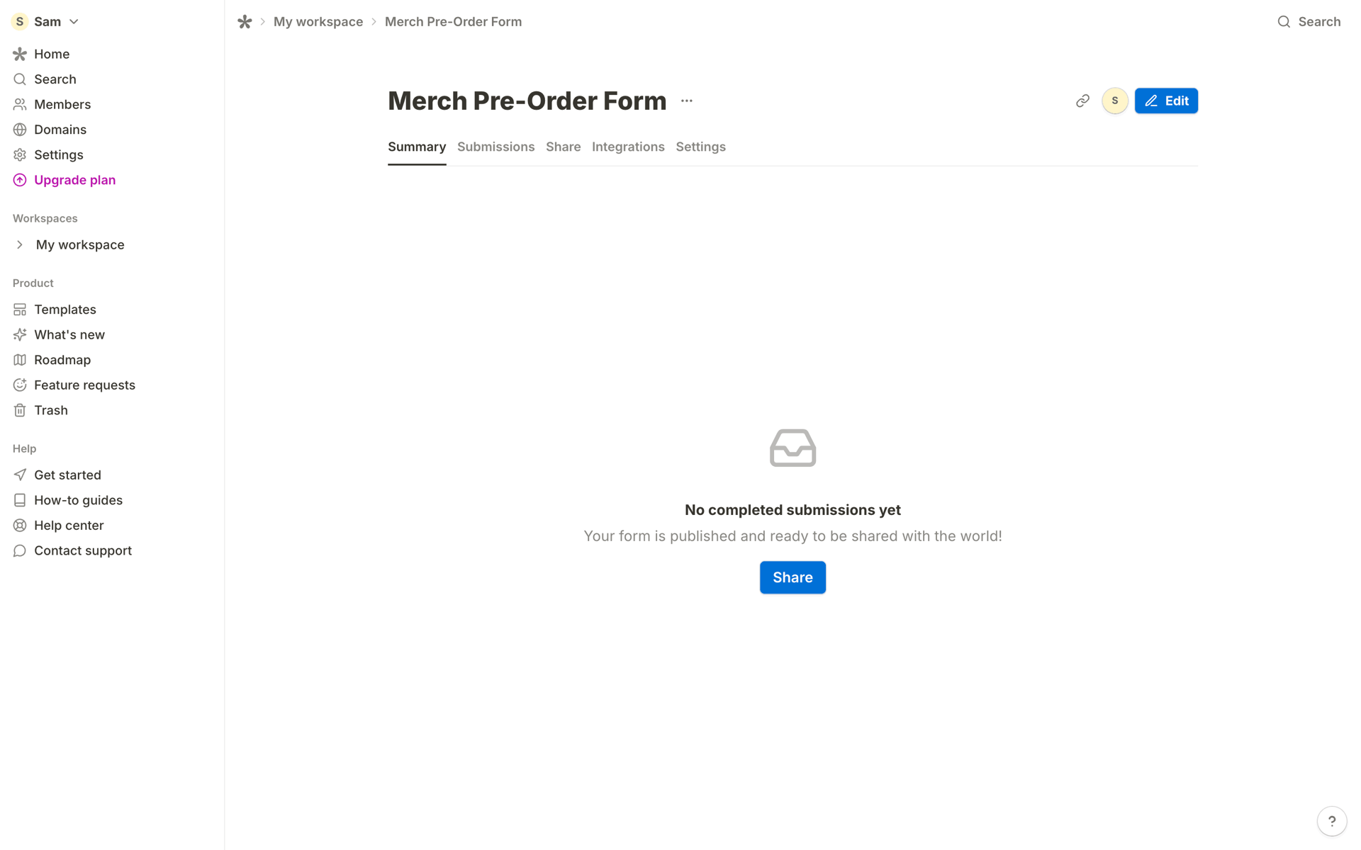Tally Web Productivity interface screenshot 18