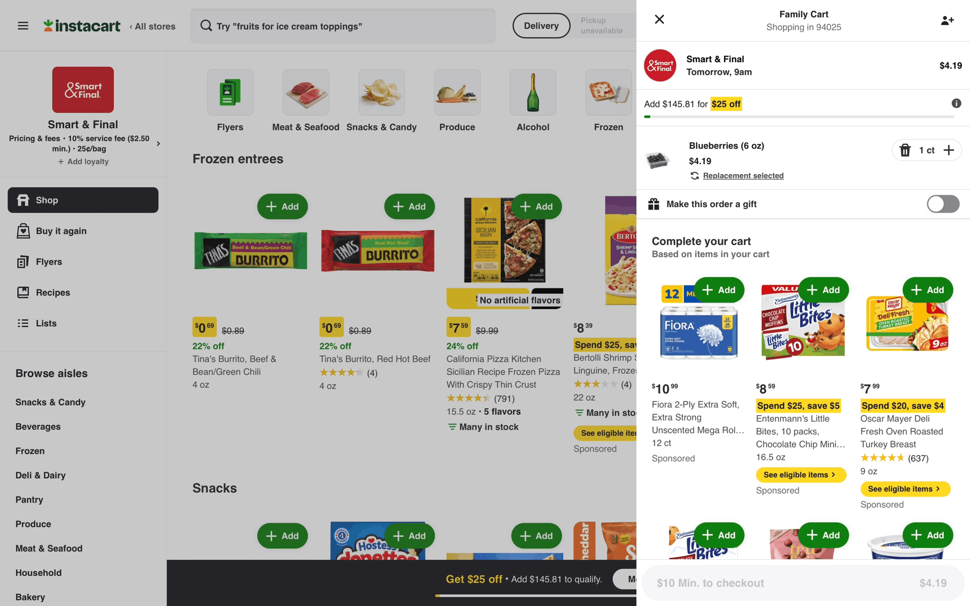 Instacart Web Shopping interface screenshot 19