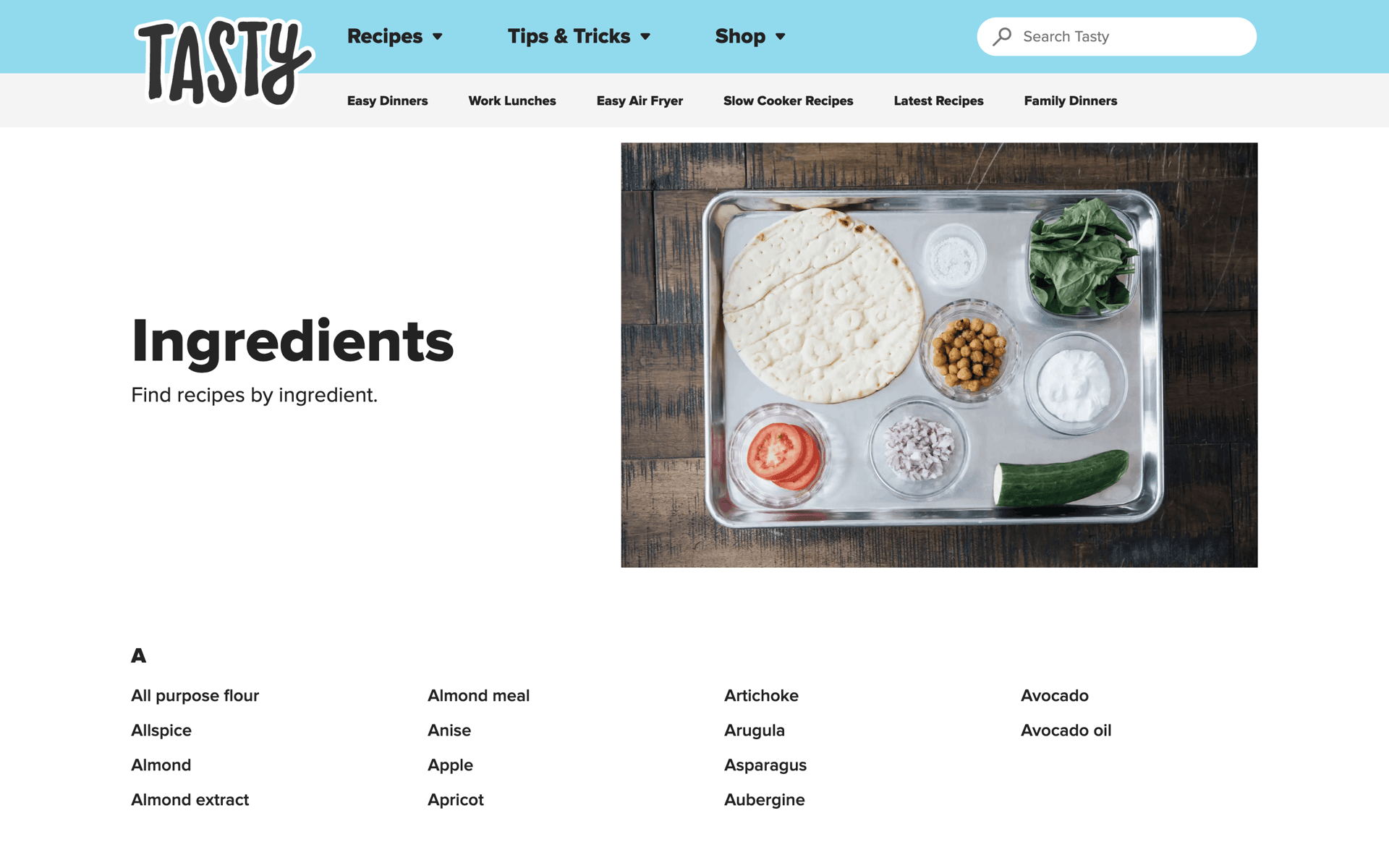 Tasty Web Food & Drink interface screenshot 13