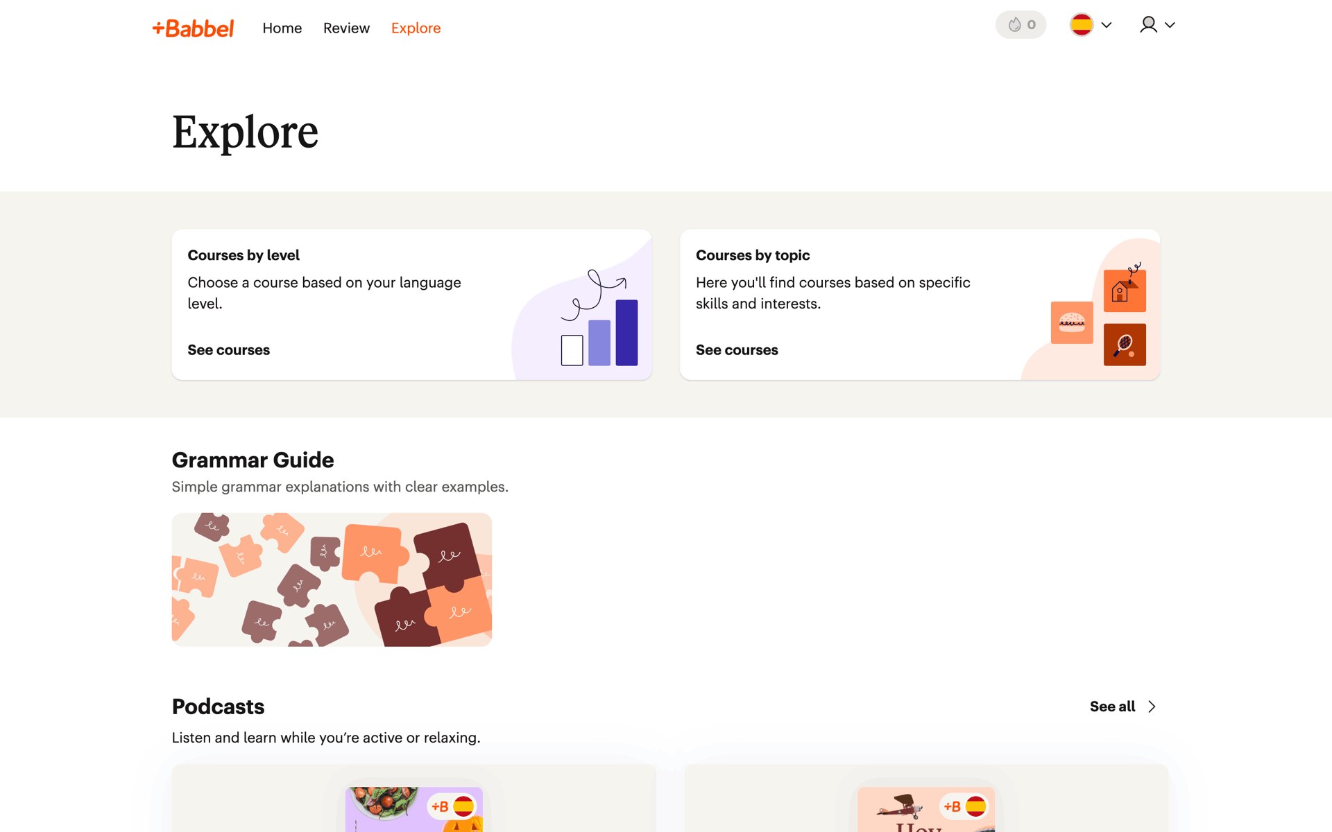 Babbel Web Education interface screenshot 20