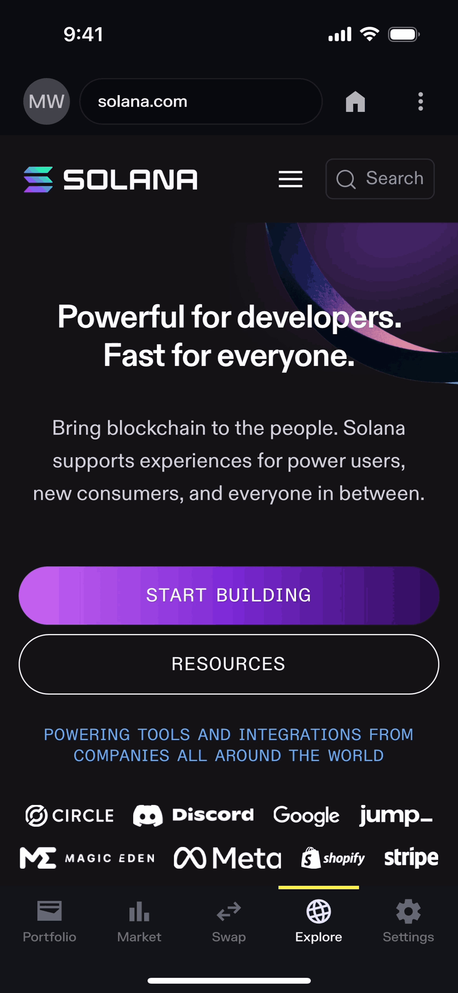 Solflare iOS Crypto & Web3 interface screenshot 2