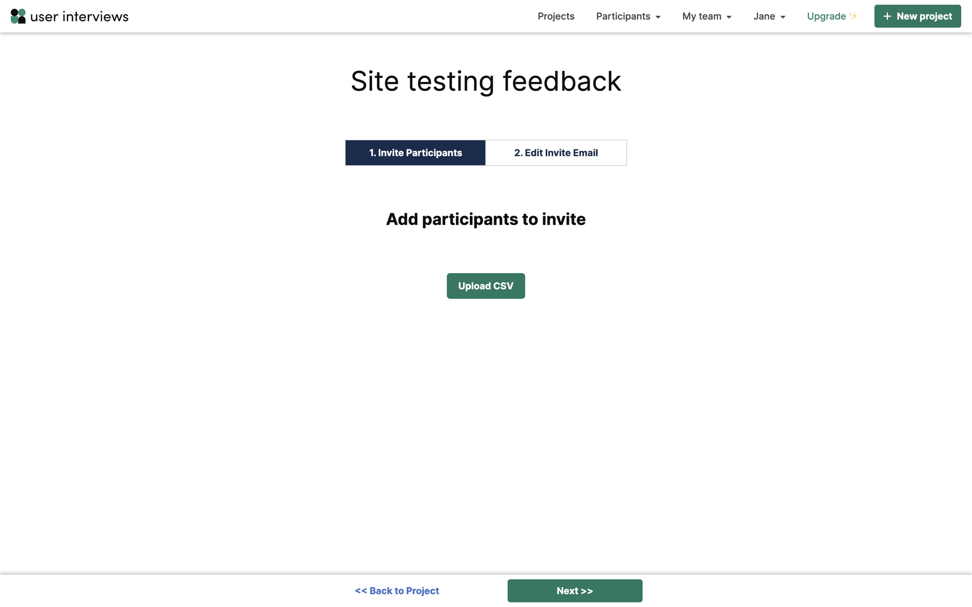 User Interviews Web Business interface screenshot 19