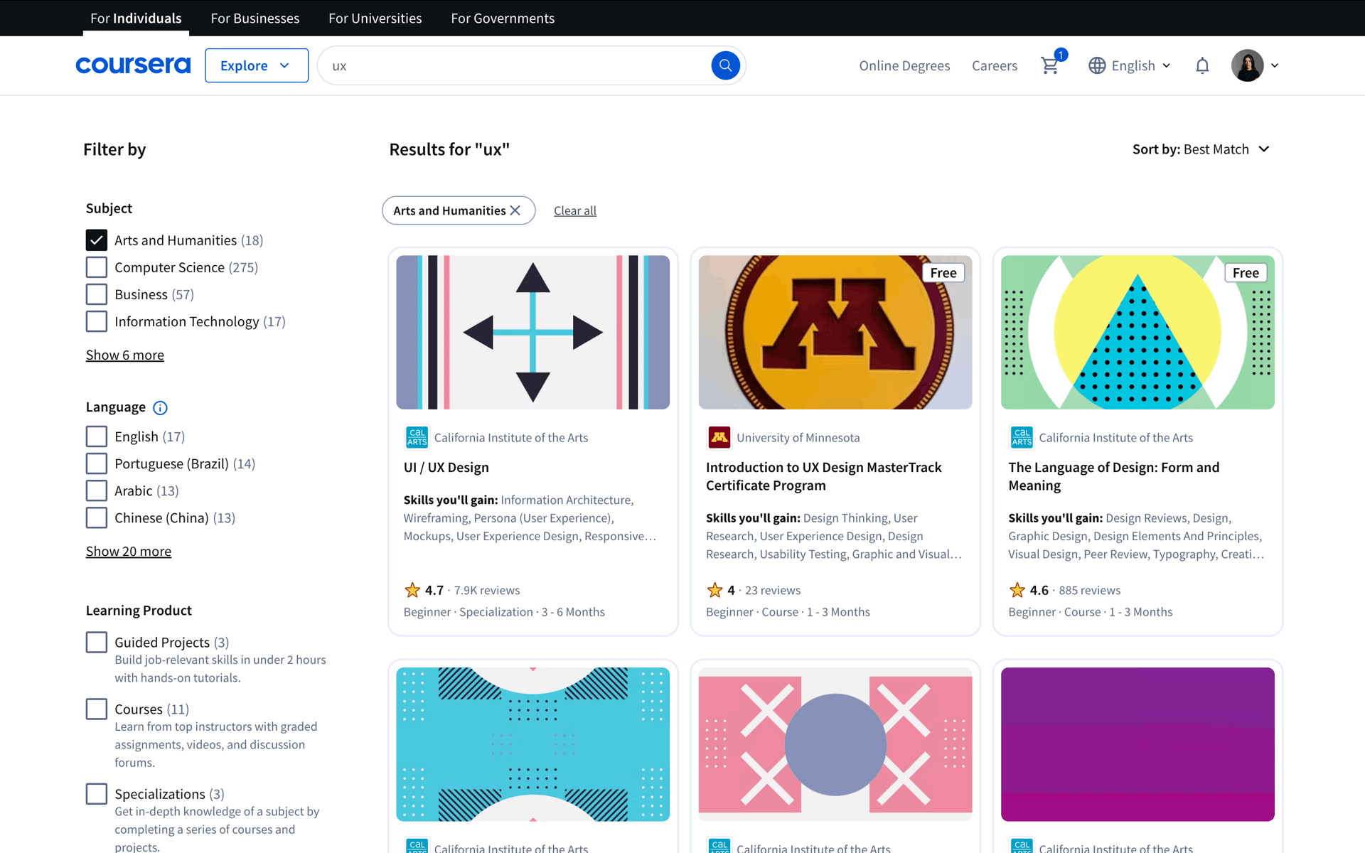 Coursera Web Education interface screenshot 10