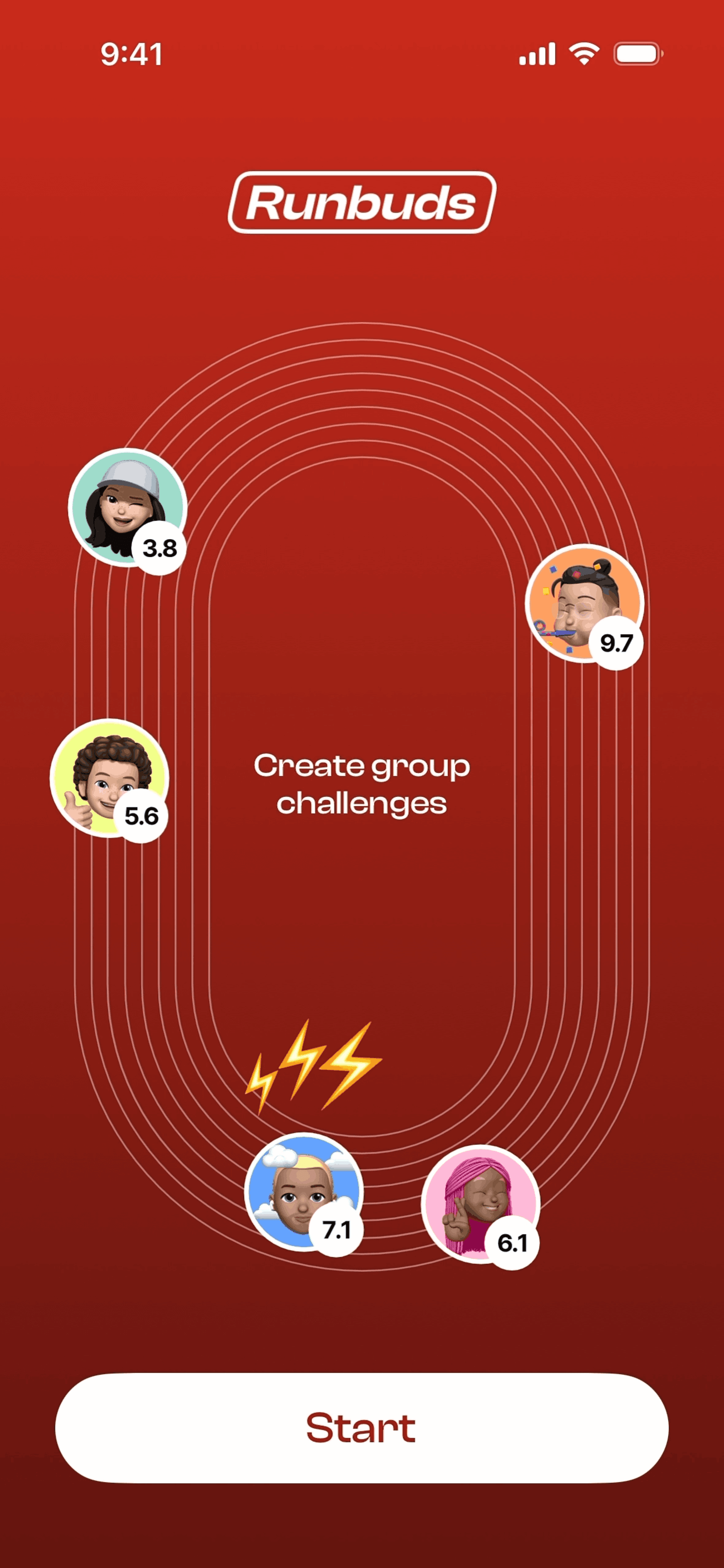 Runbuds iOS Health & Fitness interface screenshot 1