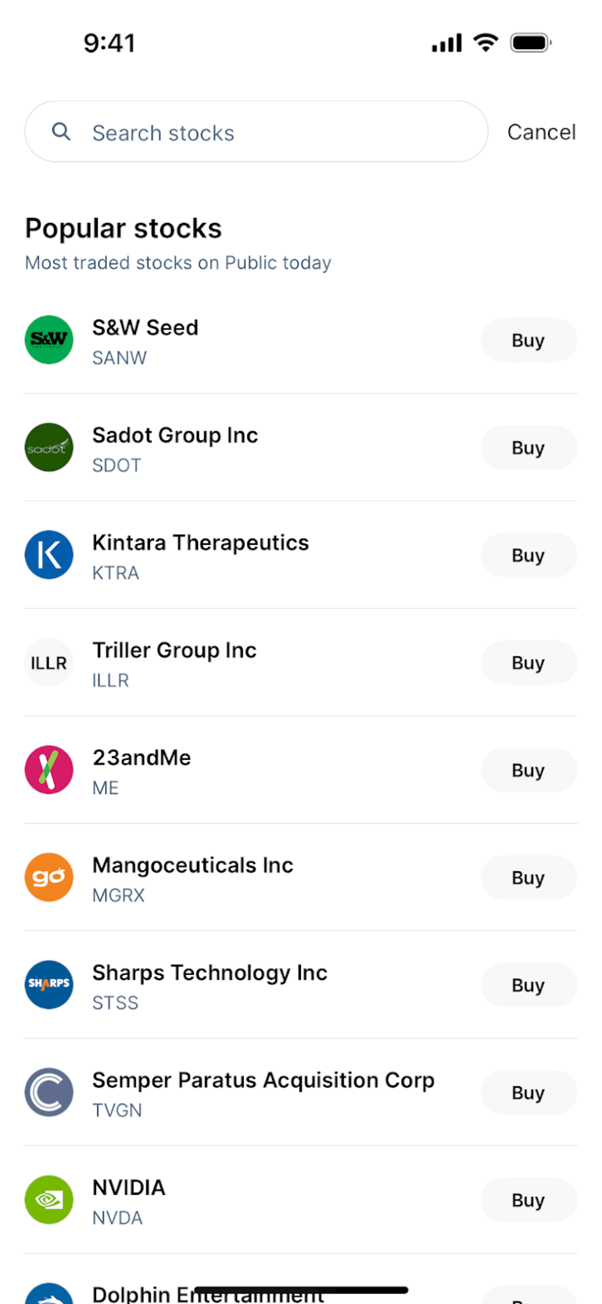 Public iOS Finance interface screenshot 16