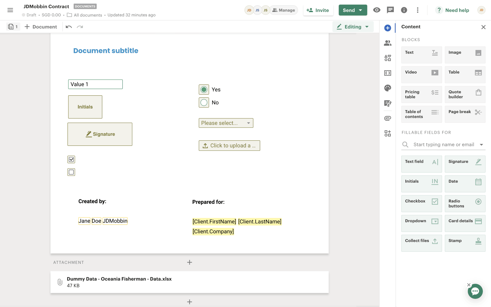PandaDoc Web Business interface screenshot 22