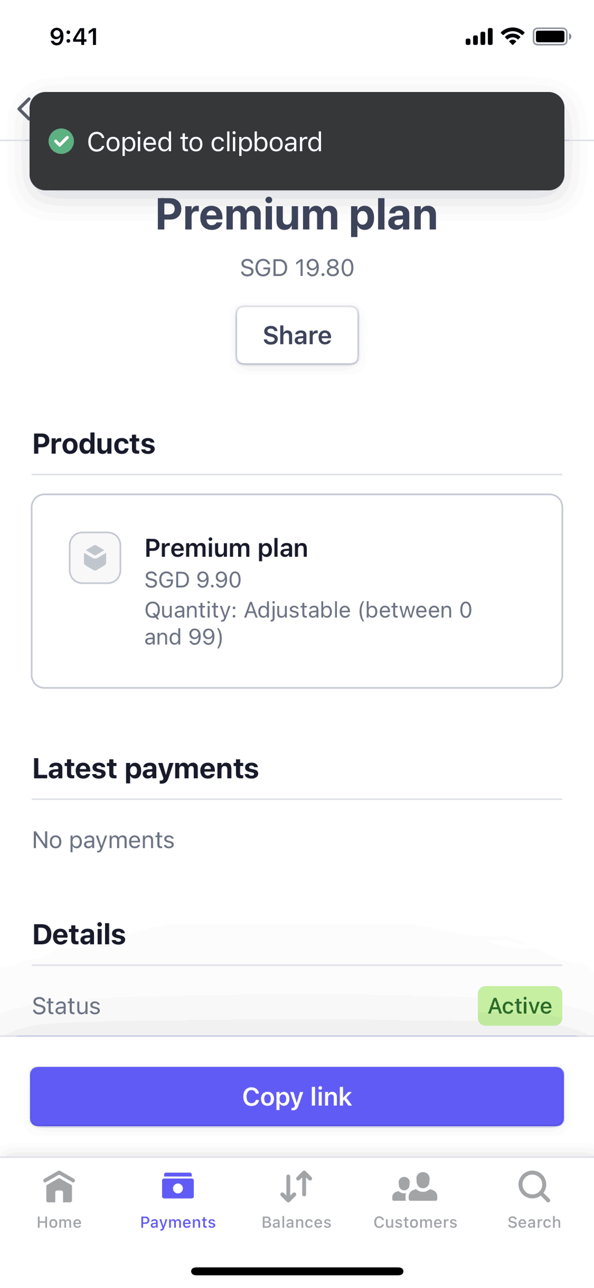 Stripe Dashboard iOS Finance interface screenshot 13