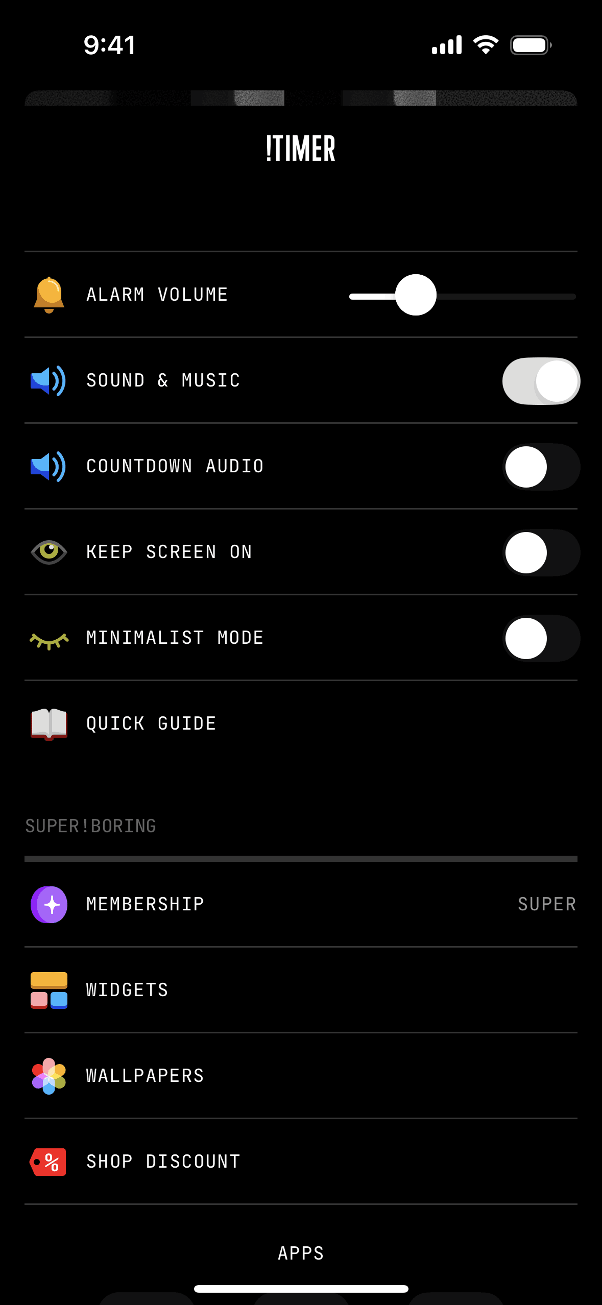 (Not Boring) Timer iOS Utilities interface screenshot 17