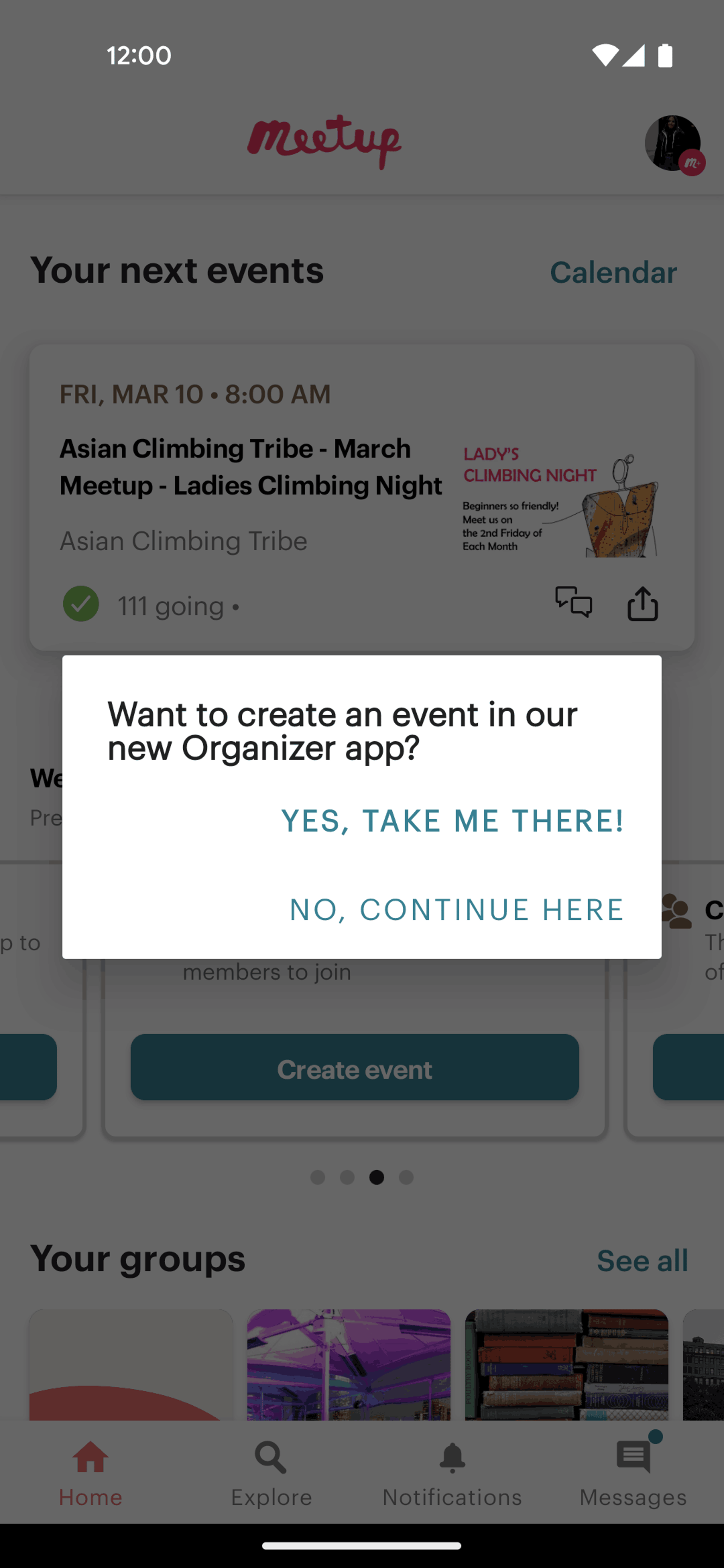 Meetup Android Social Networking interface screenshot 12