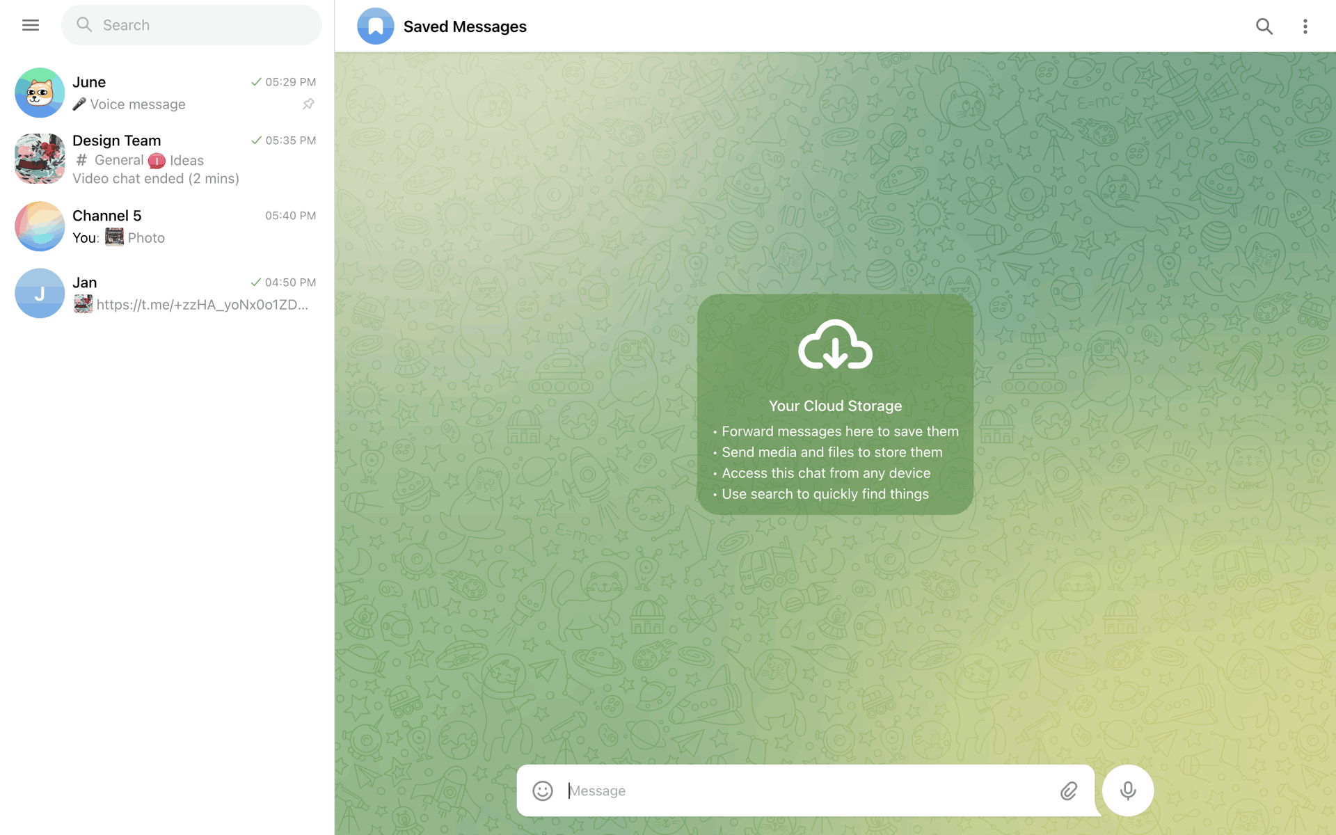 Telegram Web Social Networking interface screenshot 15