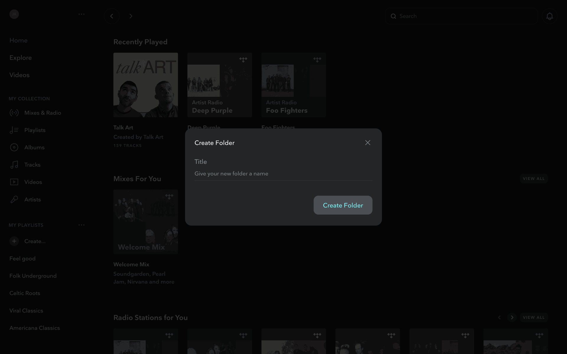 TIDAL Web Music & Audio interface screenshot 8