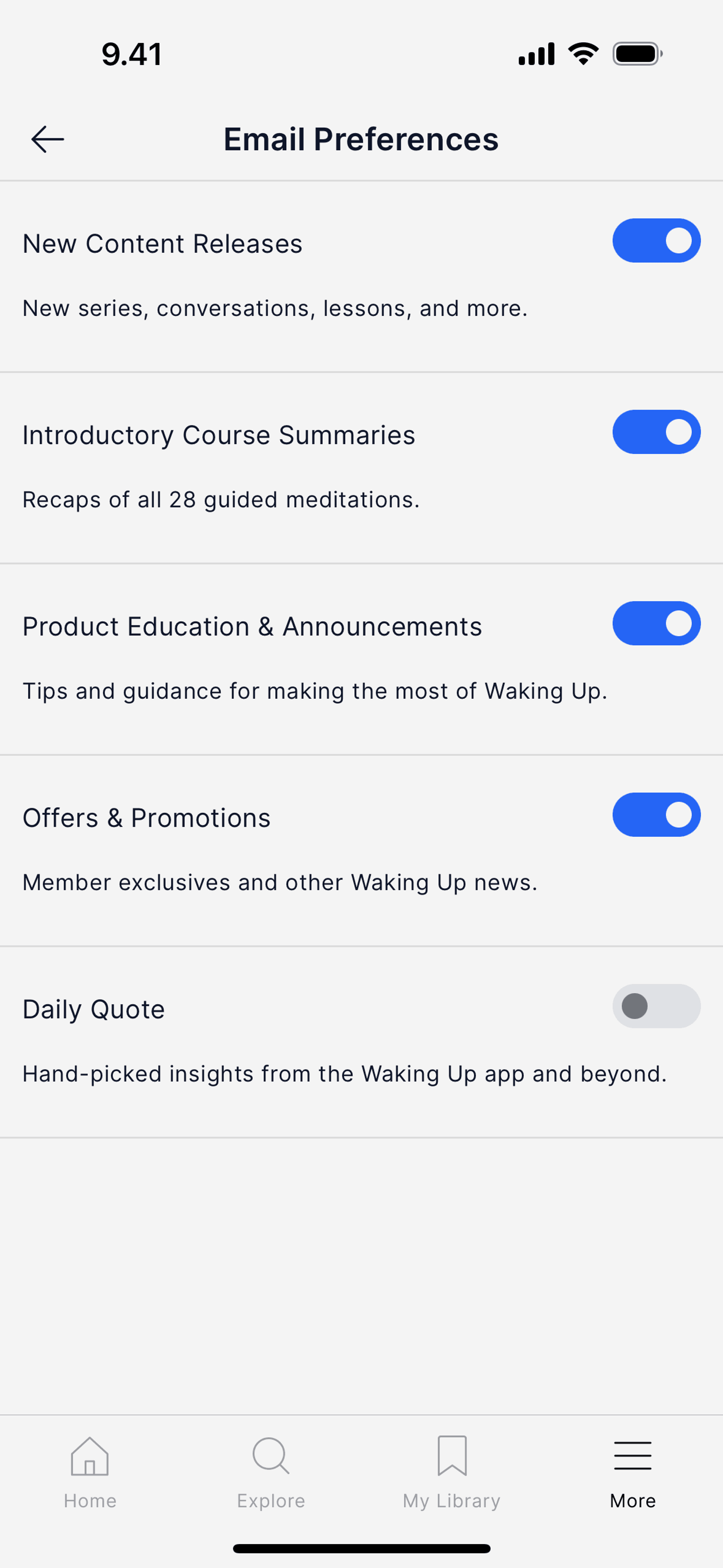 Waking Up iOS Health & Fitness interface screenshot 12