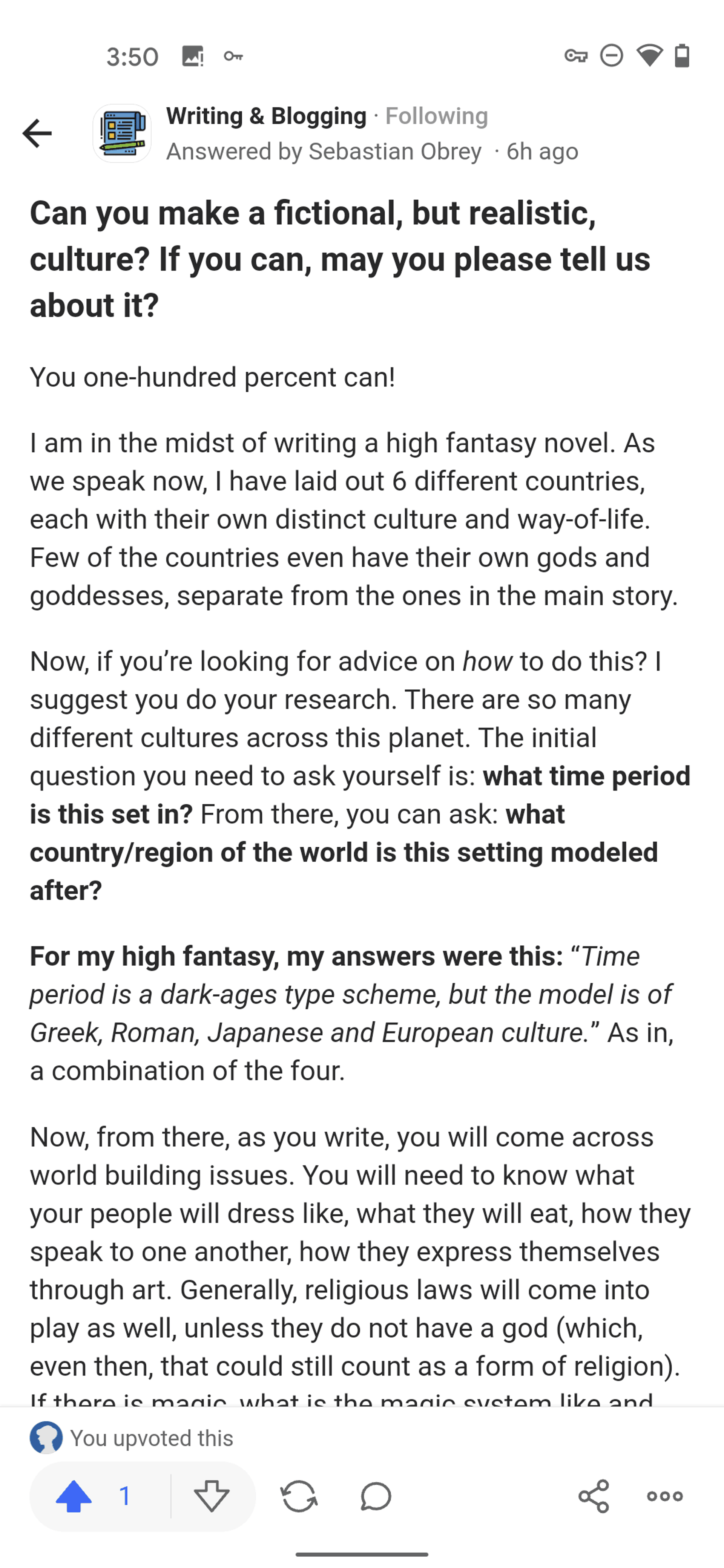 Quora Android News interface screenshot 24