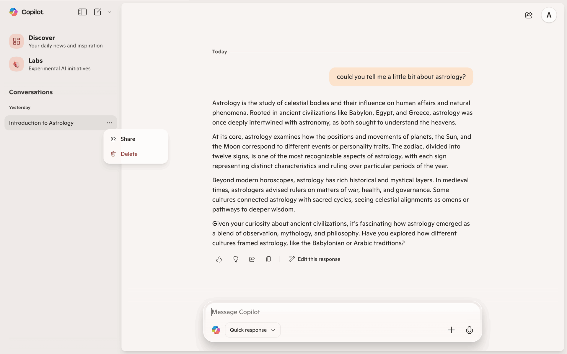 Microsoft Copilot Web AI interface screenshot 21