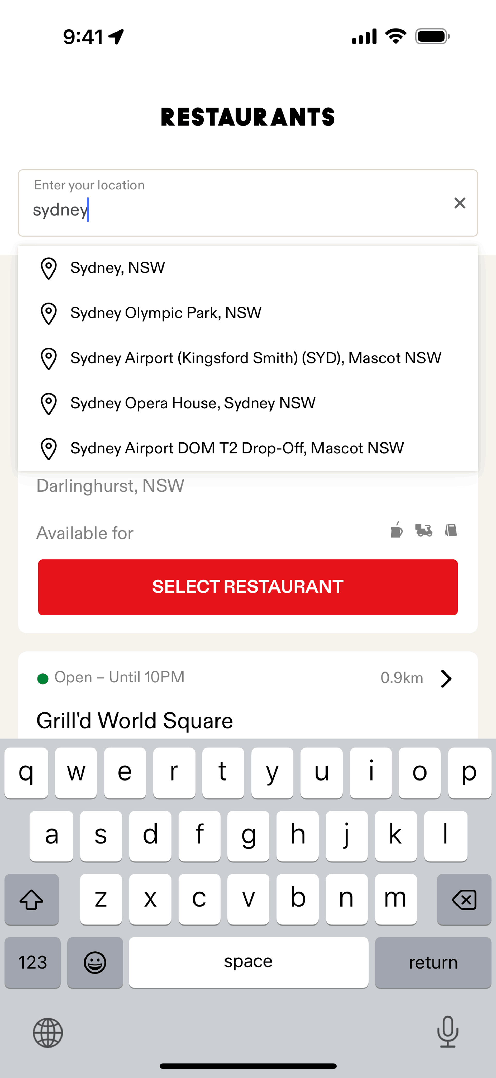 Grill'd iOS Food & Drink interface screenshot 23