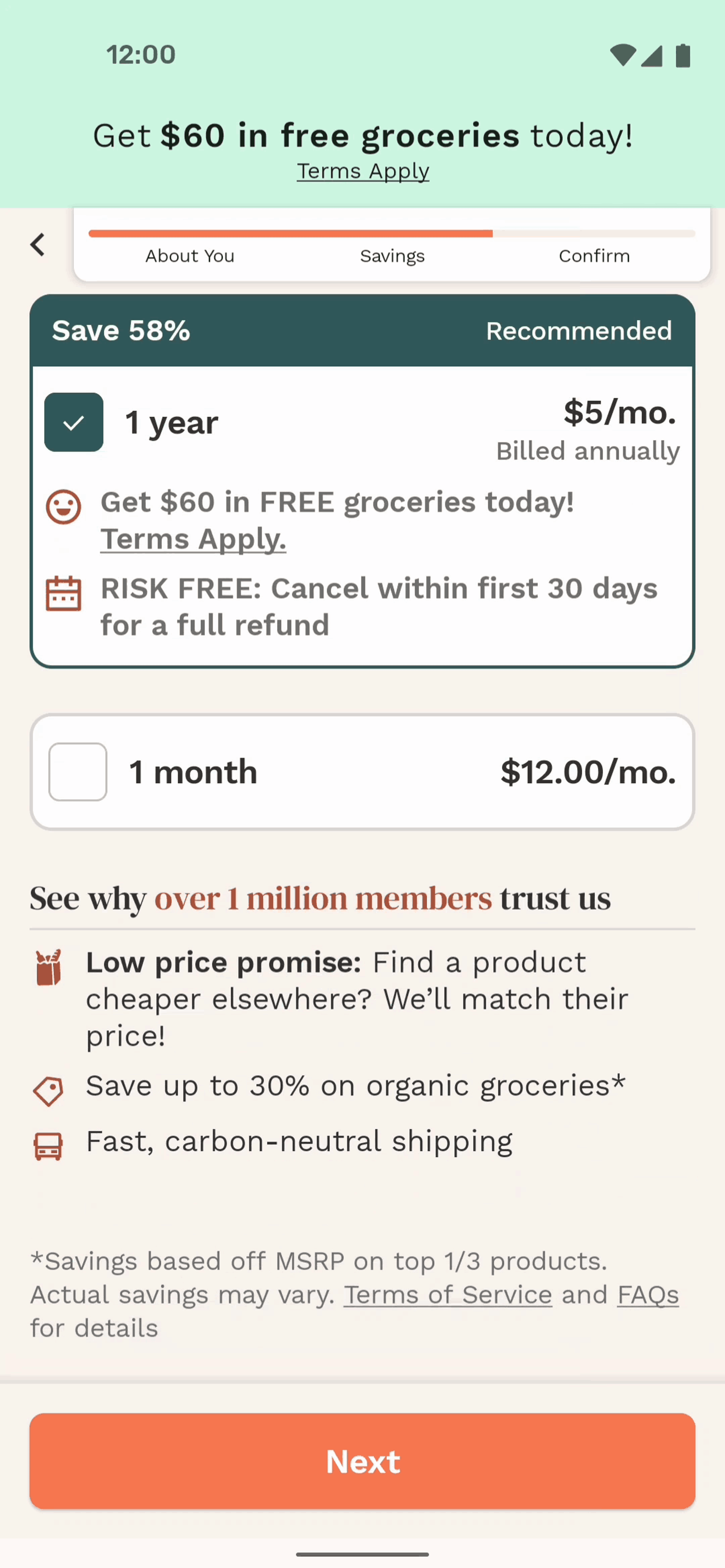 Thrive Market Android Shopping interface screenshot 14