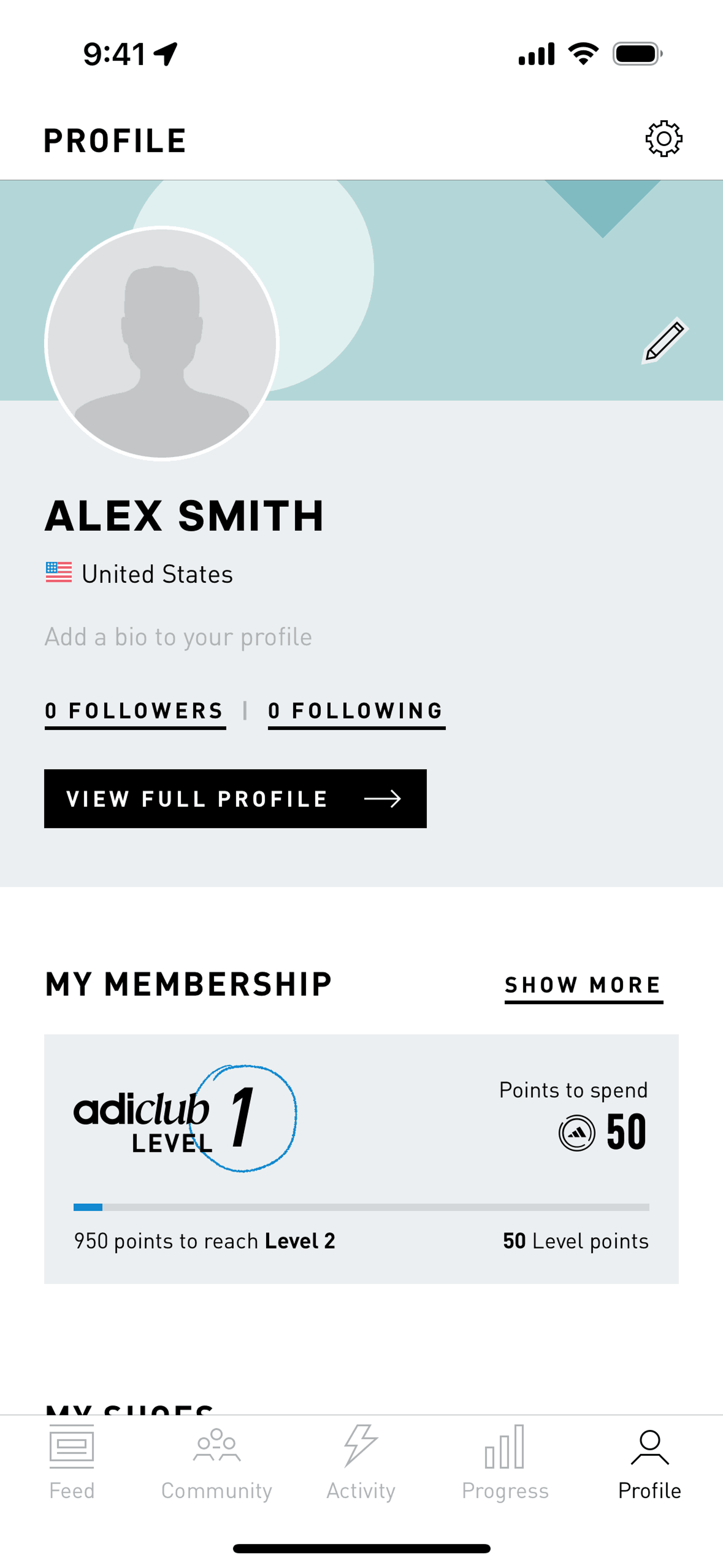 adidas Running iOS Health & Fitness interface screenshot 4