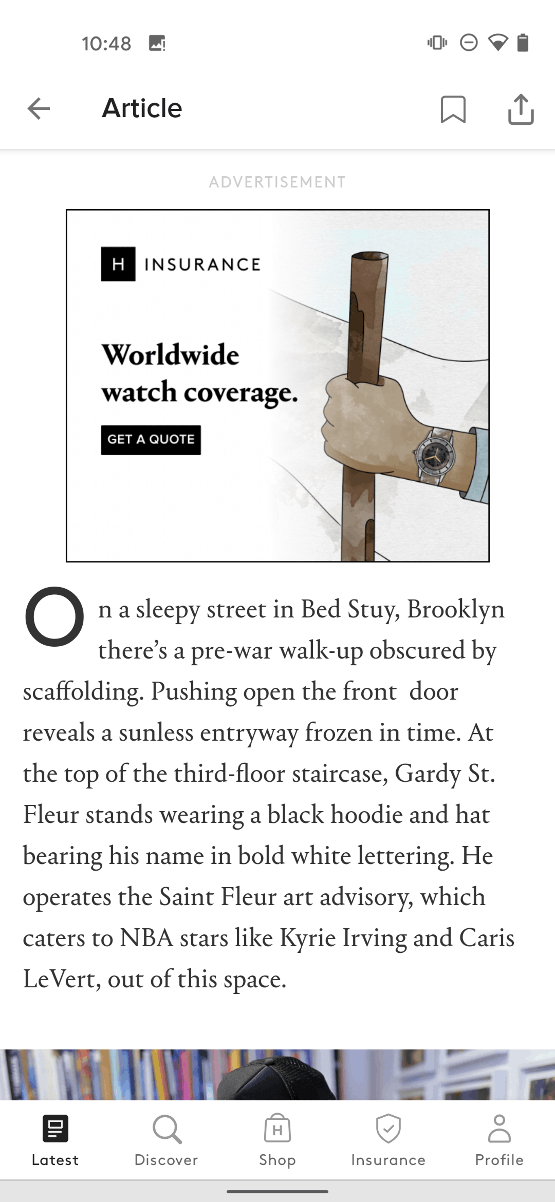 HODINKEE Android Lifestyle interface screenshot 3