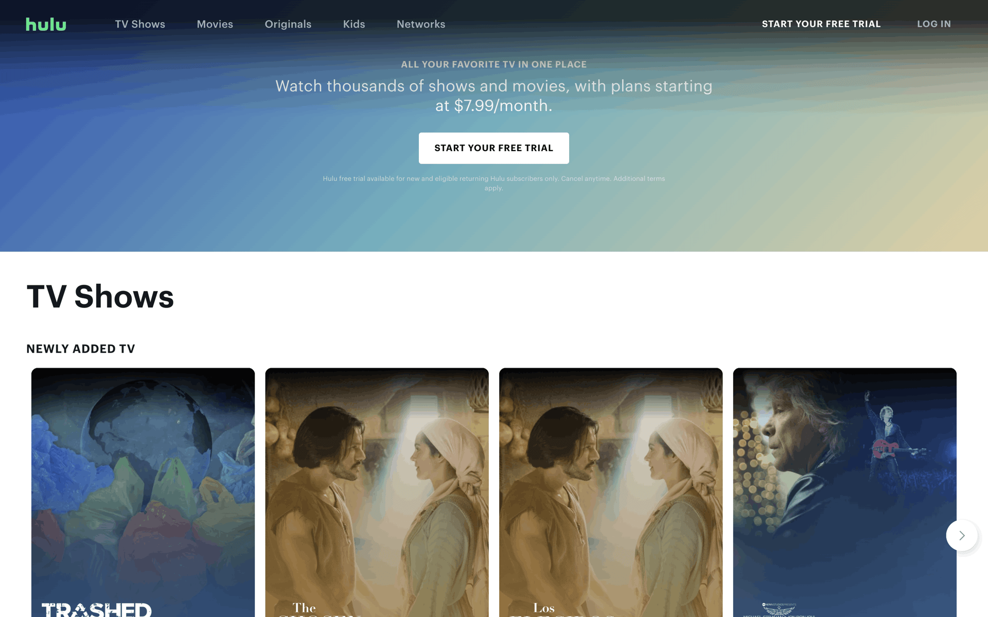 Hulu Web Entertainment interface screenshot 22