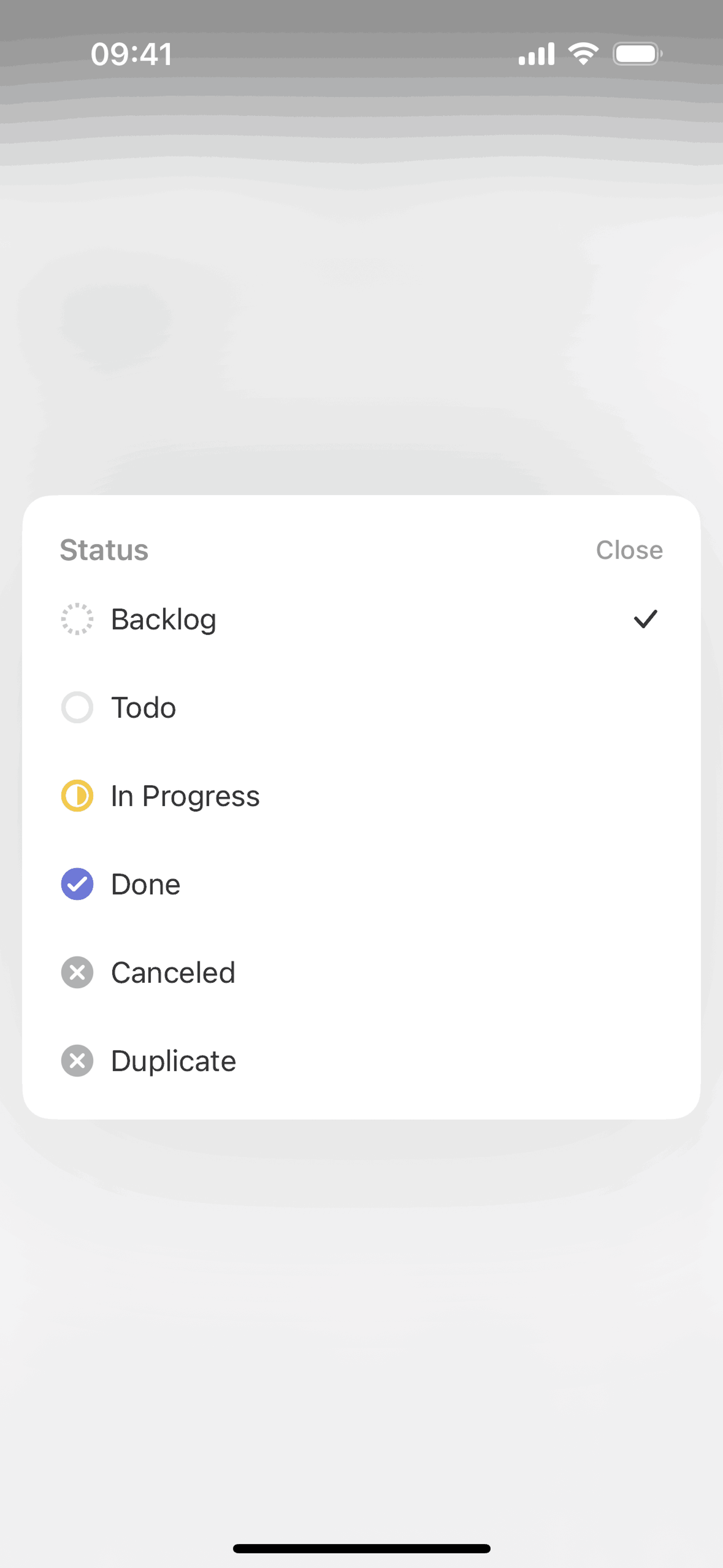Linear iOS Developer Tools interface screenshot 6