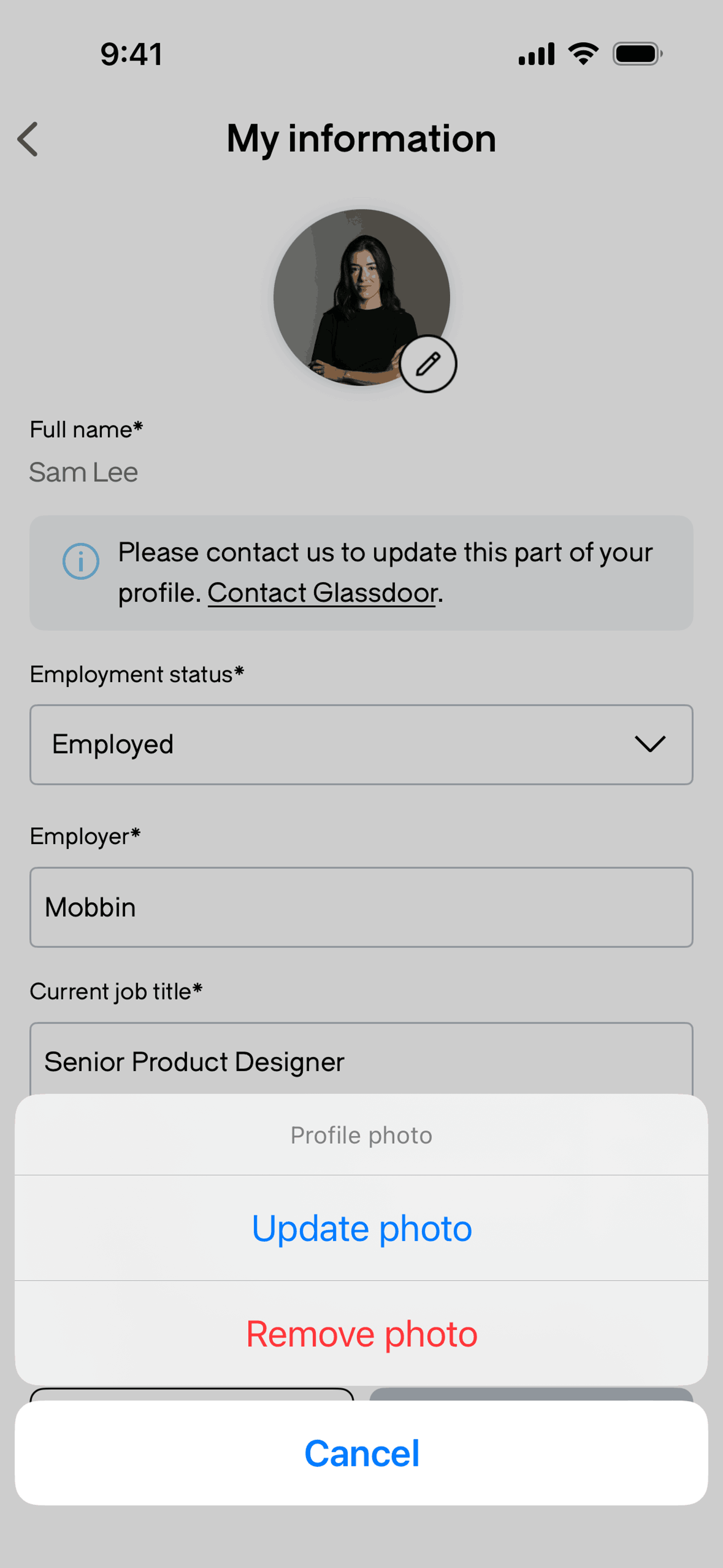 Glassdoor iOS Jobs & Recruitment interface screenshot 12