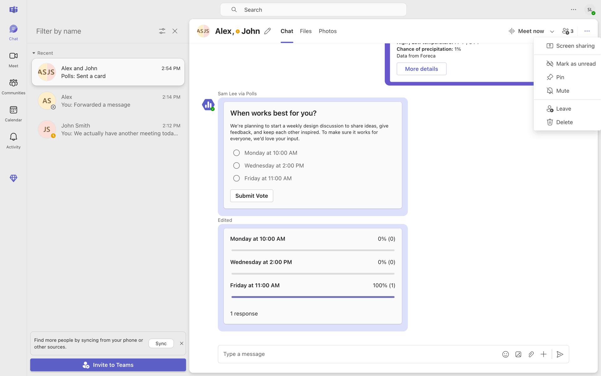 Microsoft Teams Web Business interface screenshot 24