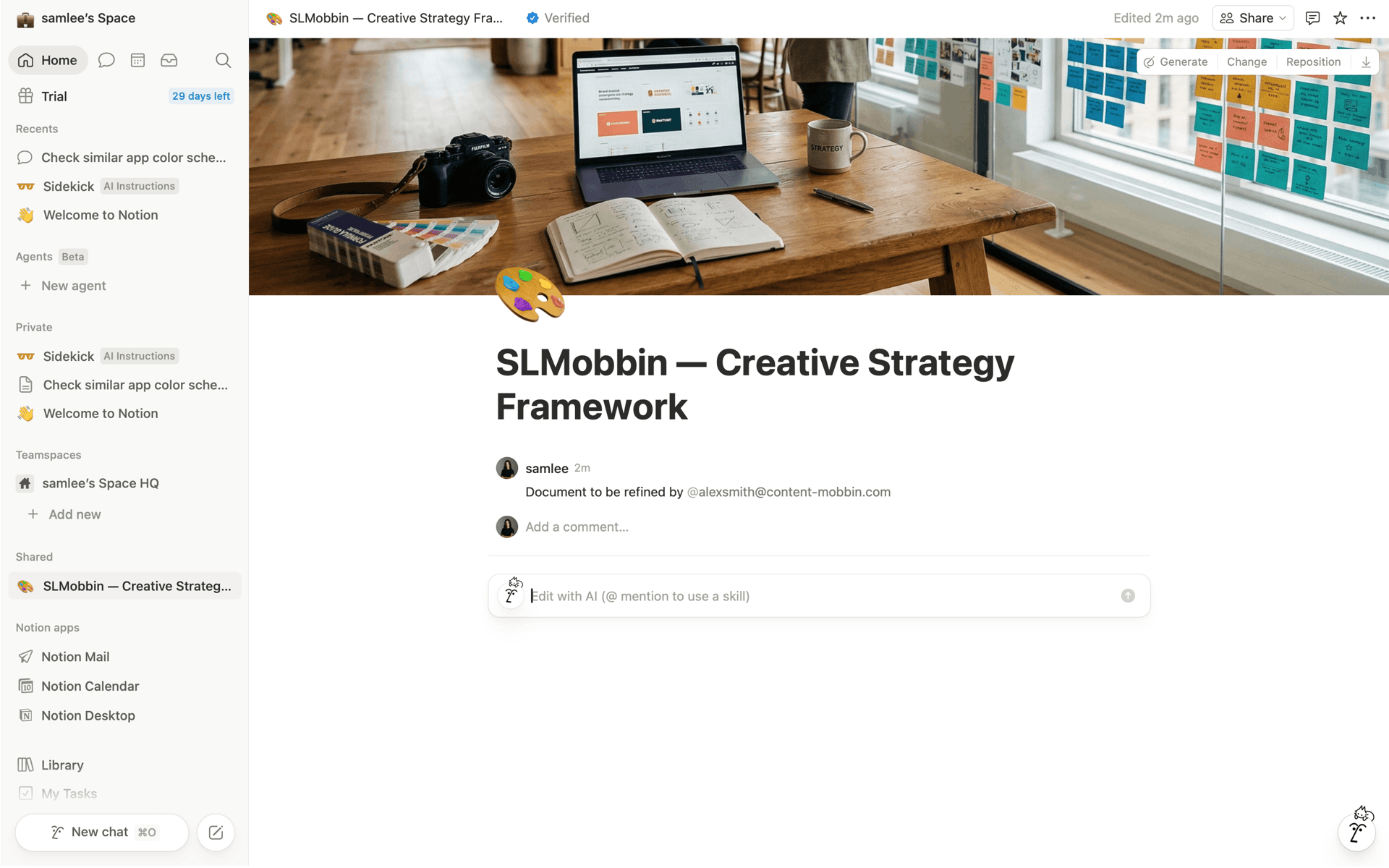 Notion Web Collaboration interface screenshot 9