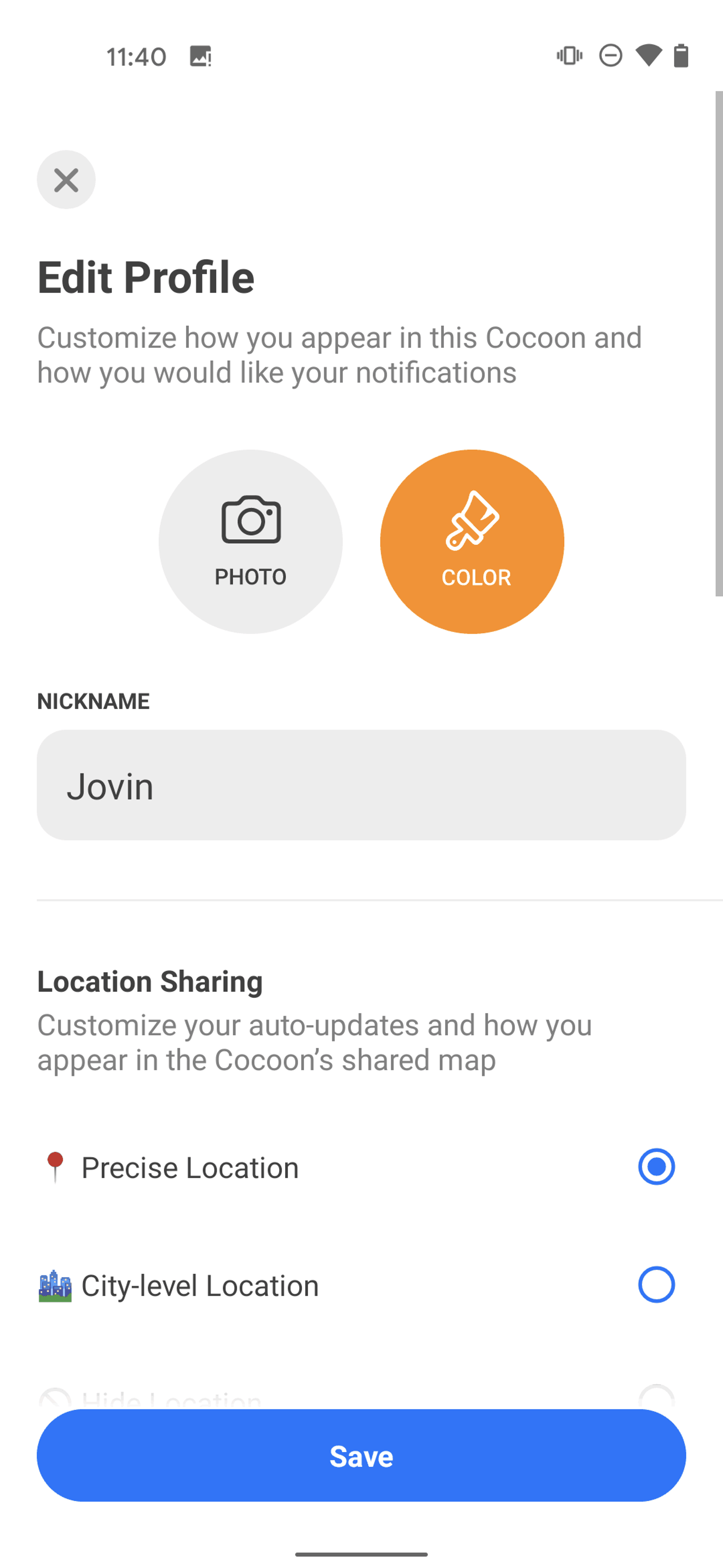 Cocoon Android Social Networking interface screenshot 21