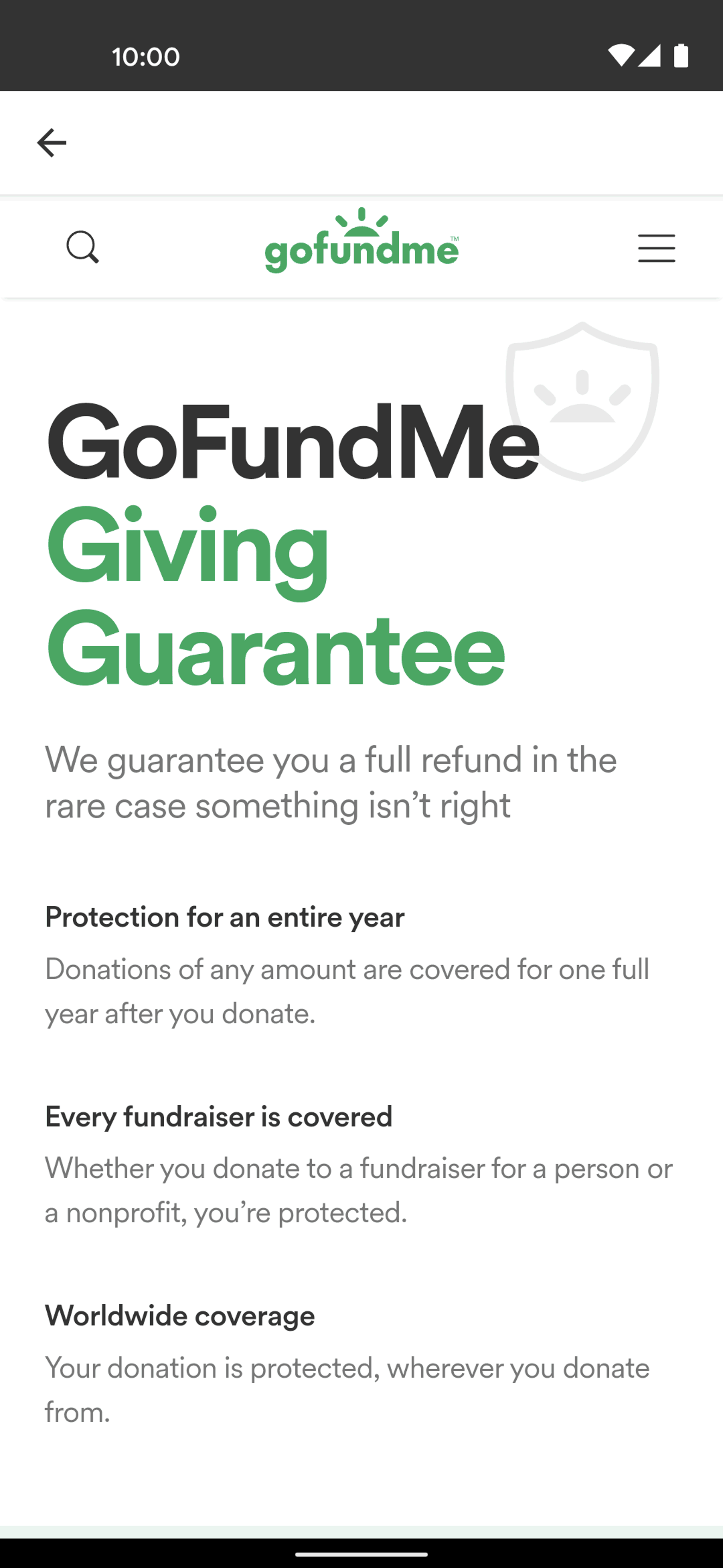 GoFundMe Android Social Networking interface screenshot 22
