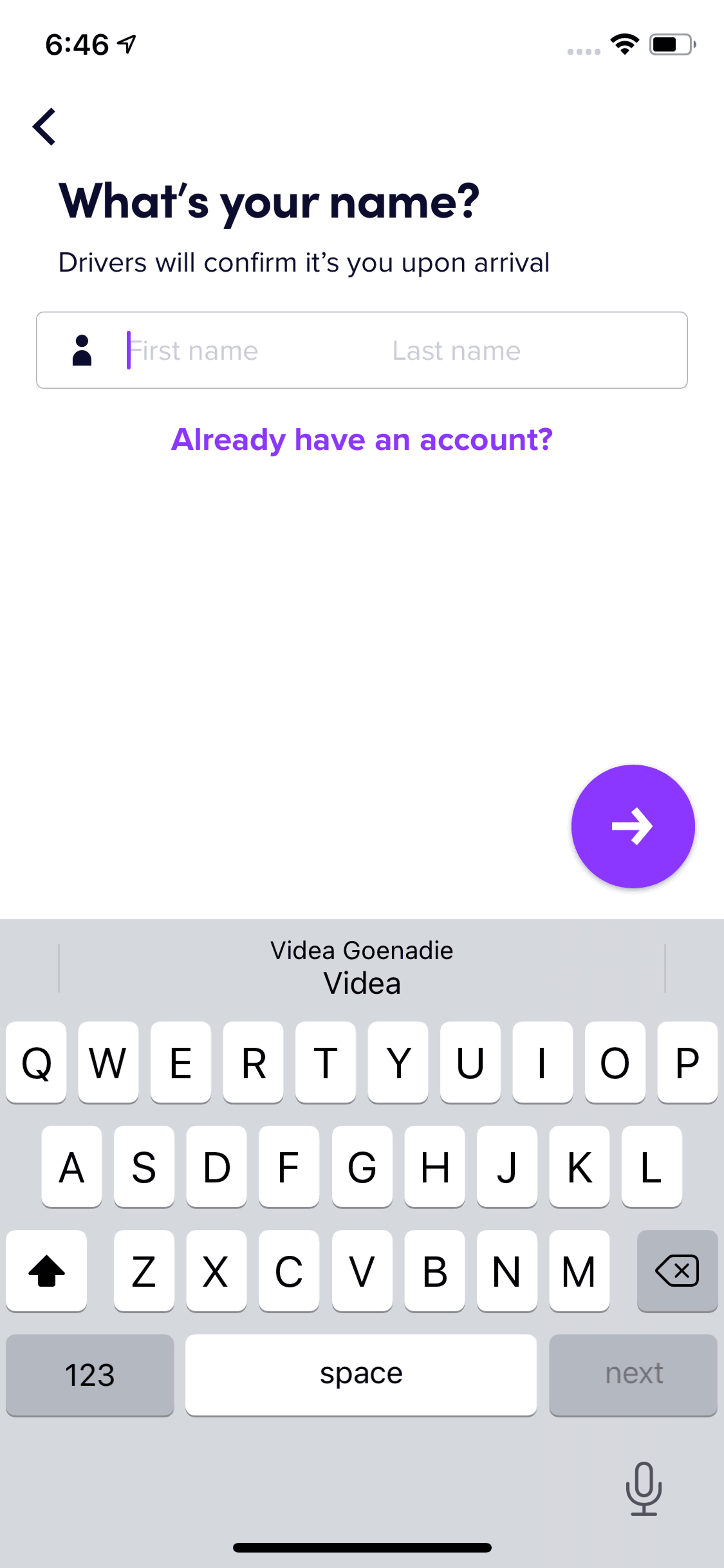 Lyft iOS Travel & Transportation interface screenshot 6