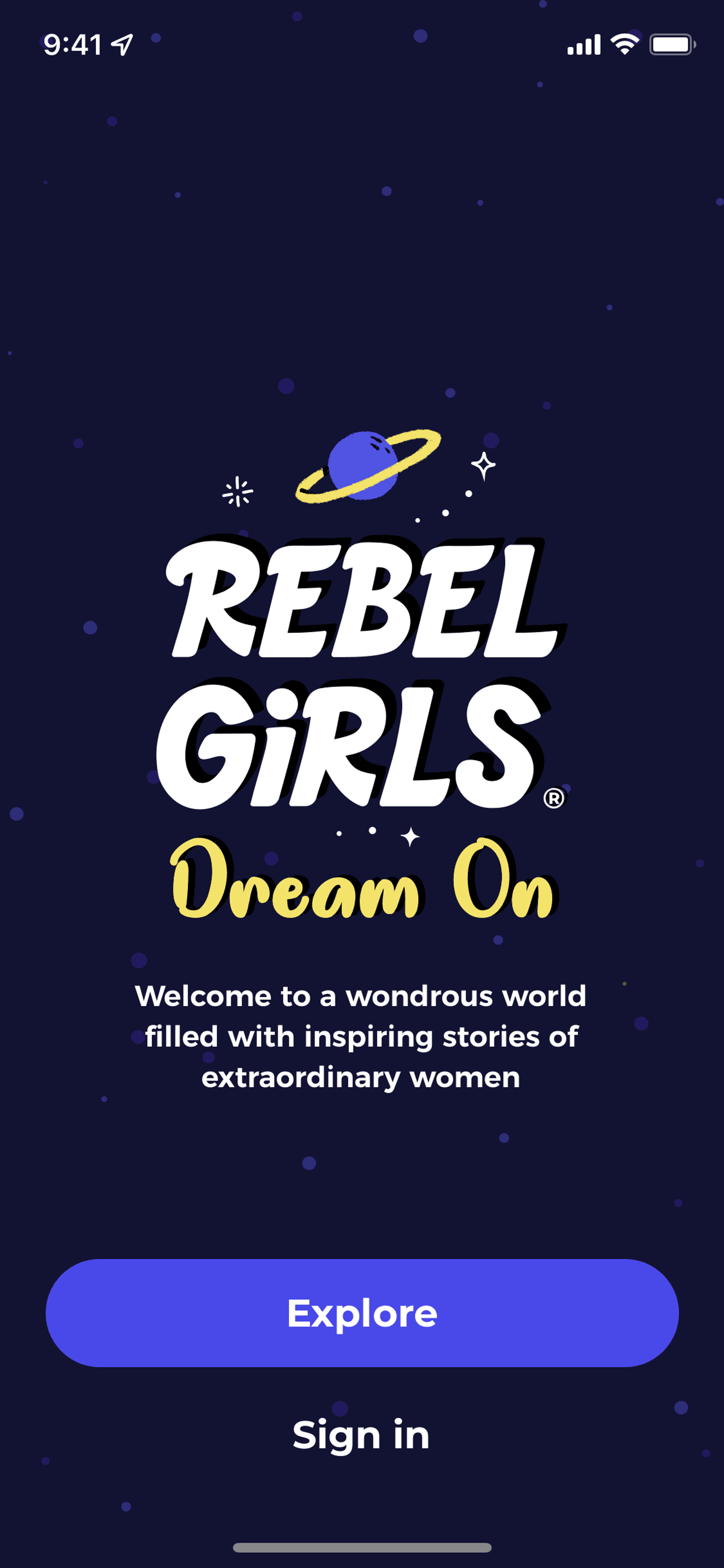 Rebel Girls iOS Lifestyle interface screenshot 1