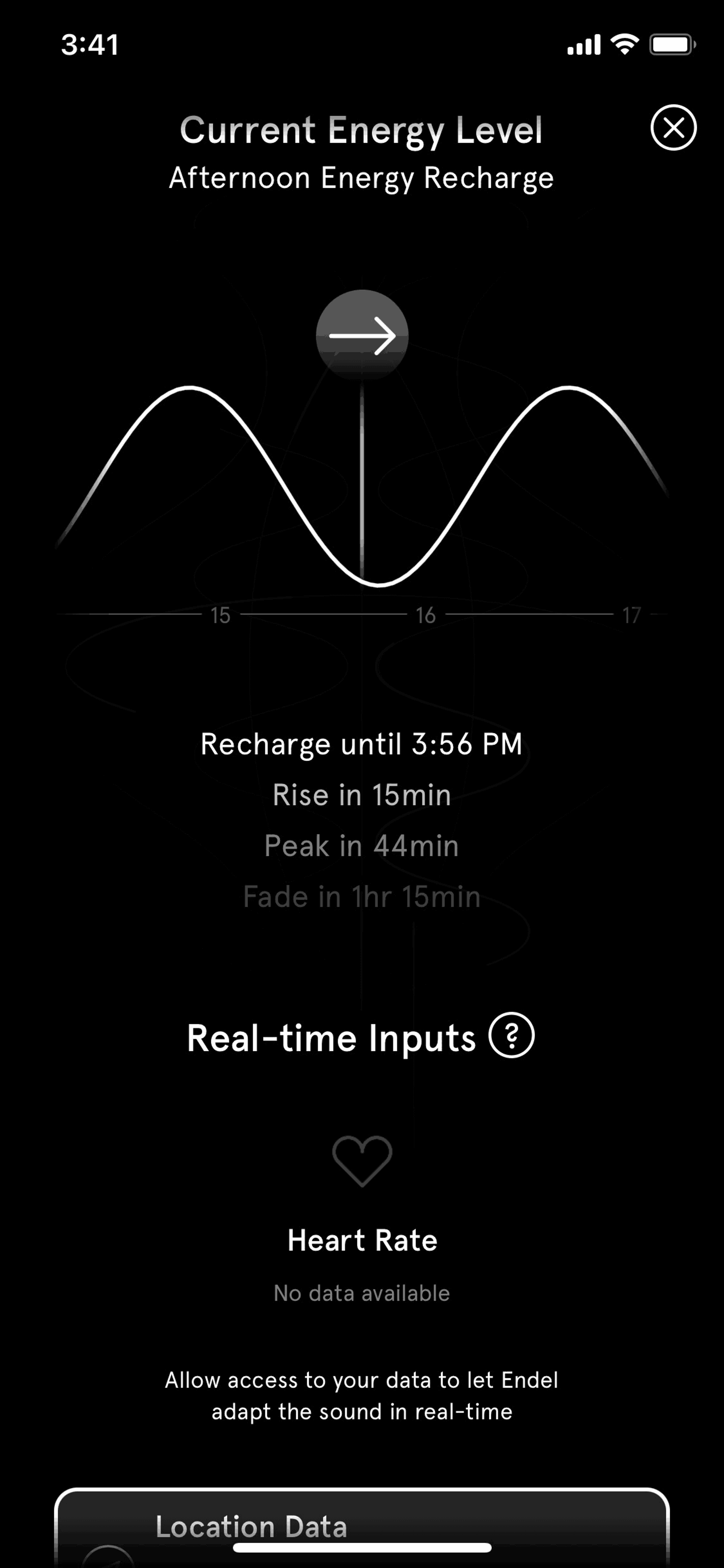 Endel iOS Health & Fitness interface screenshot 15