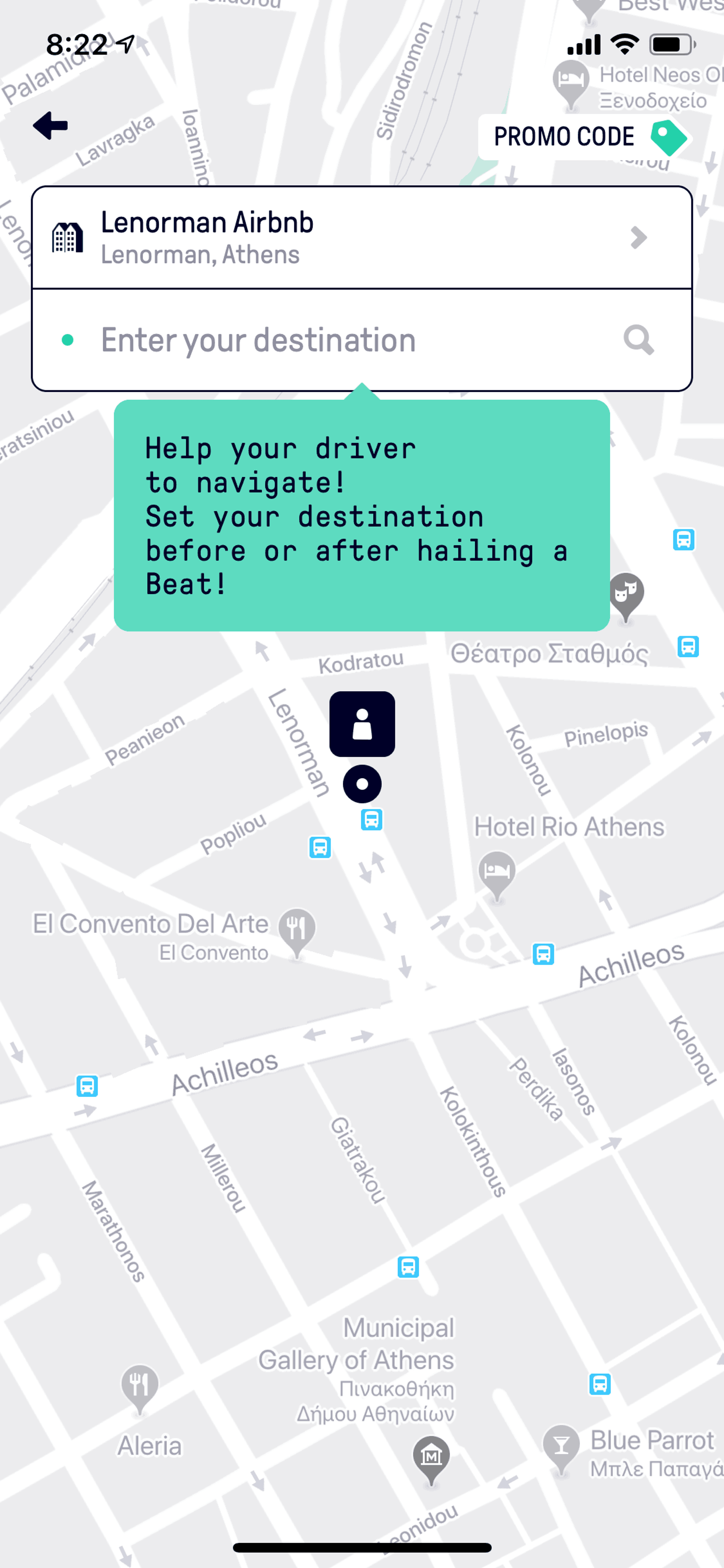 Beat Passenger iOS Maps & Navigation interface screenshot 15