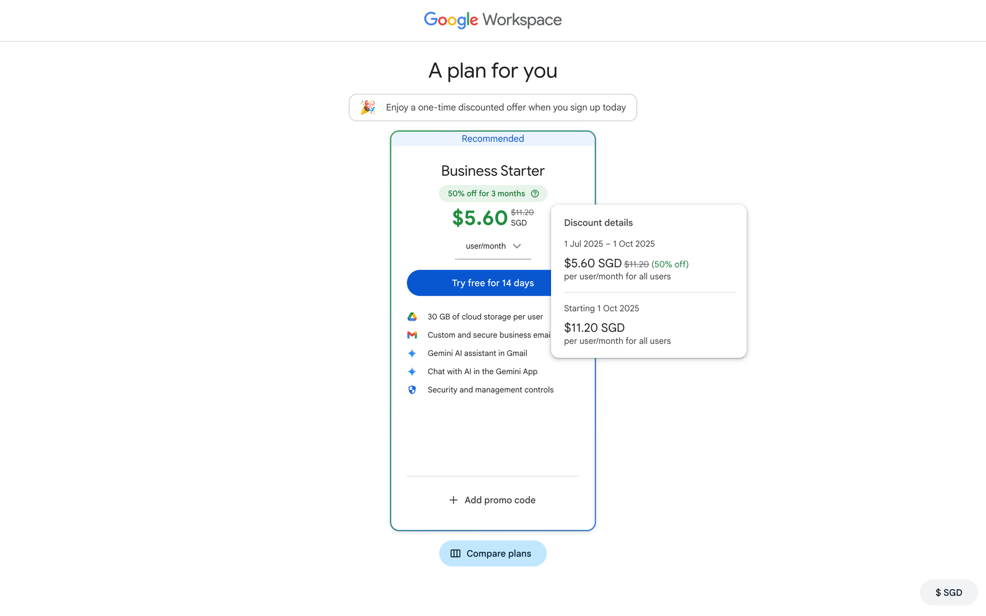 Google Workspace Web Business interface screenshot 17