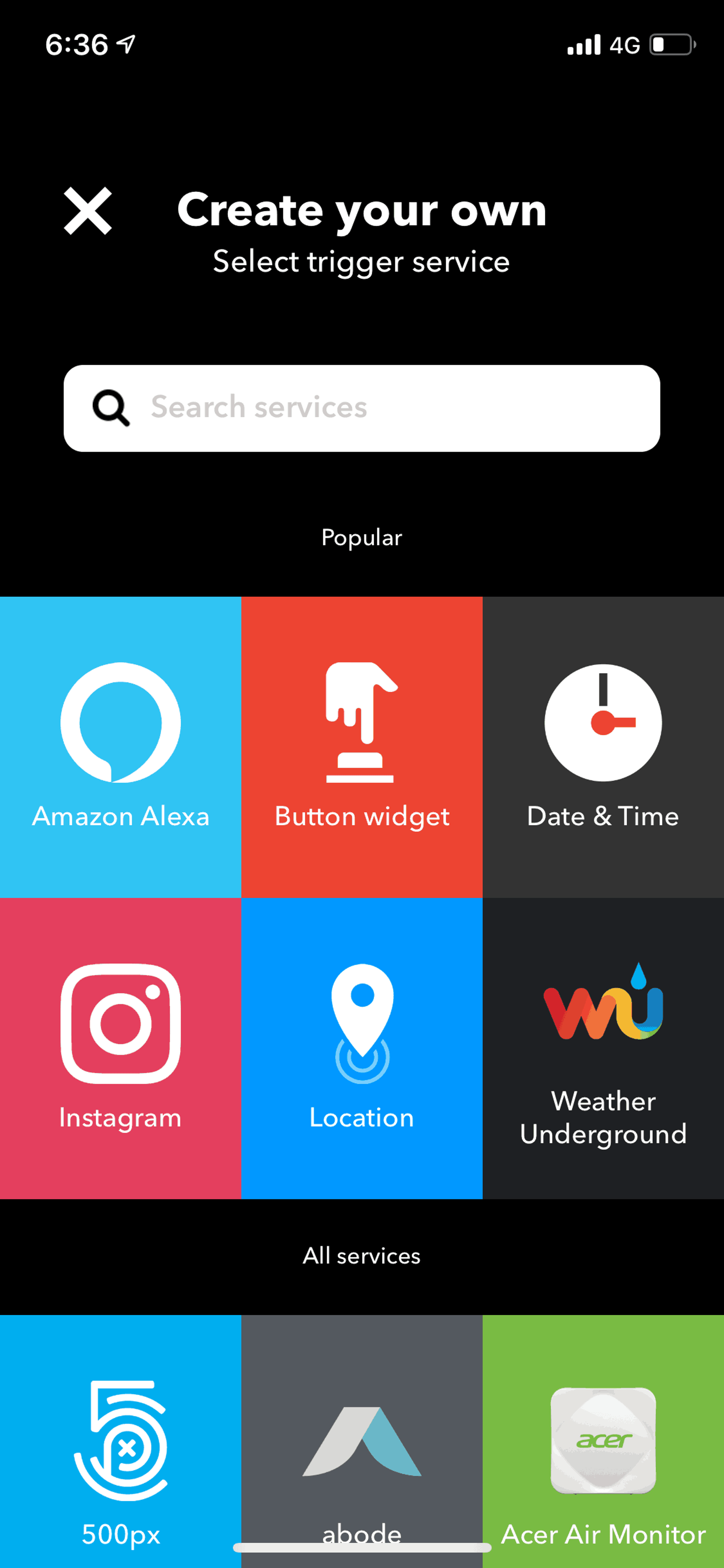 IFTTT iOS Productivity interface screenshot 17
