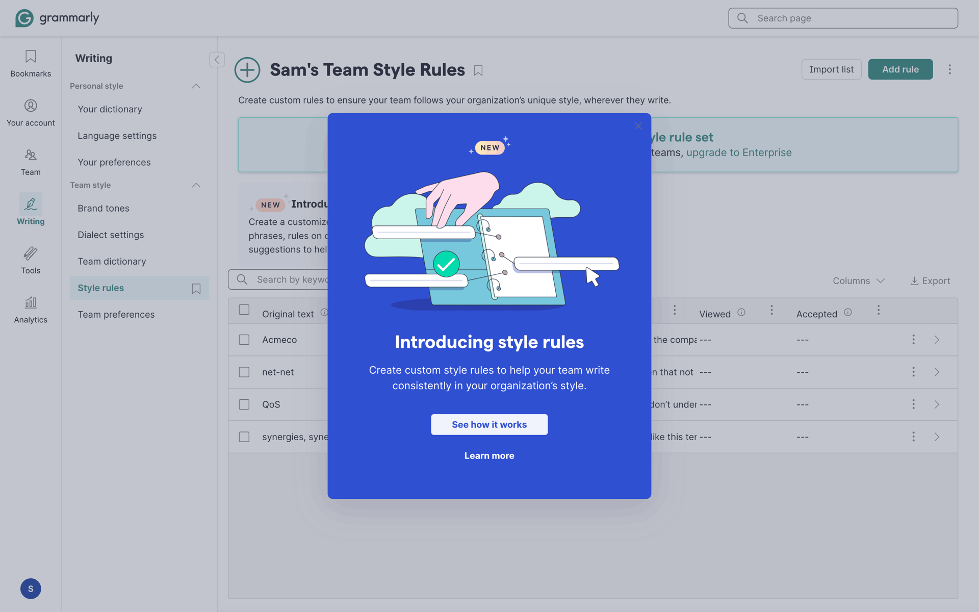 Grammarly Web AI interface screenshot 20