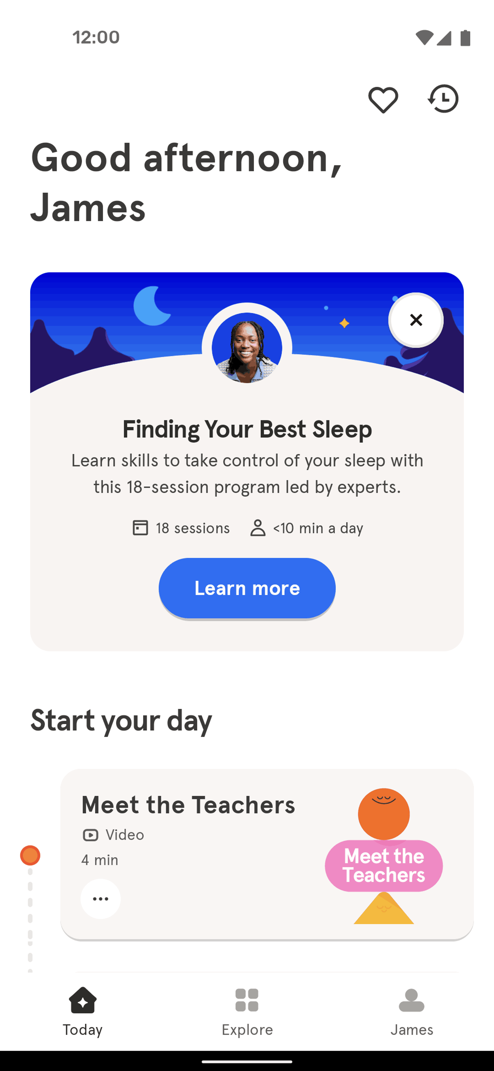 Headspace Android Health & Fitness interface screenshot 2