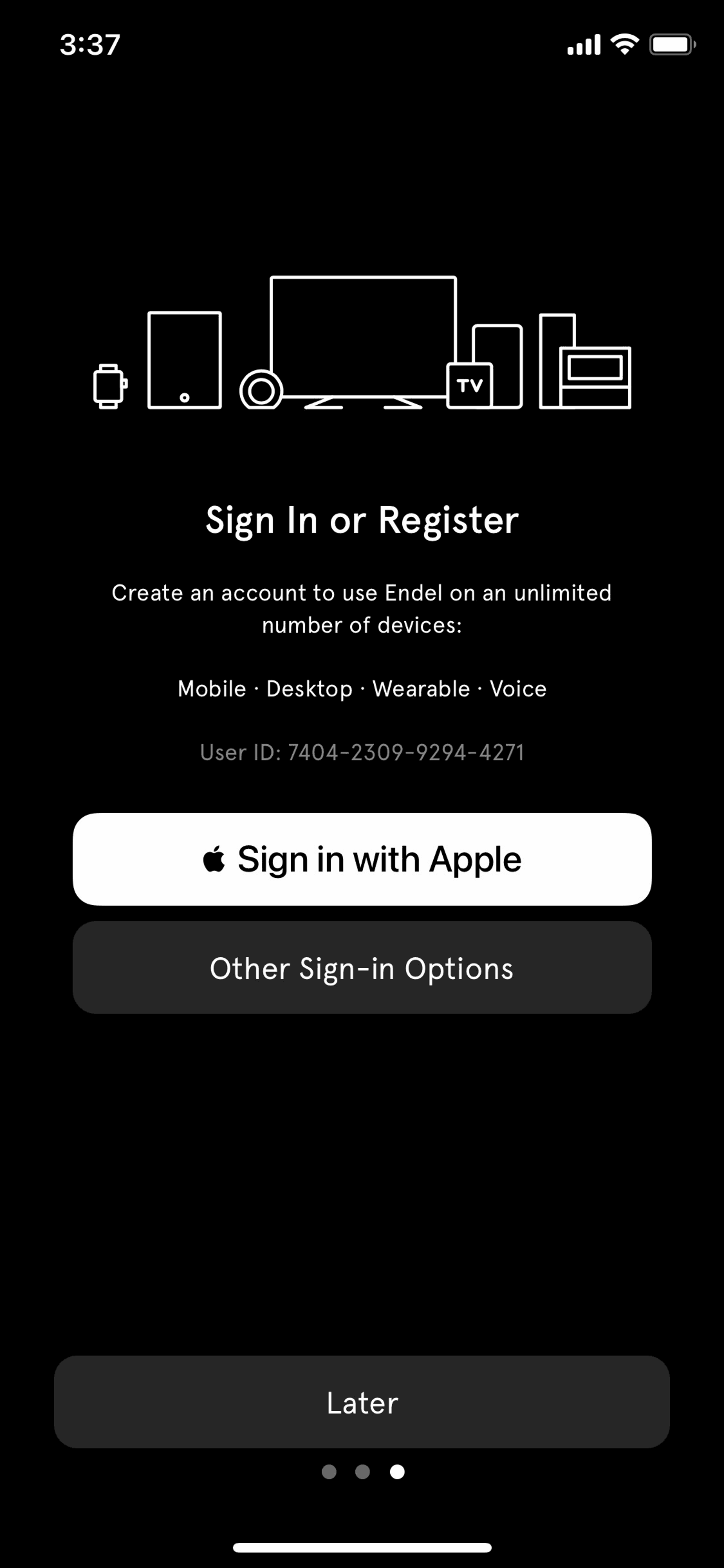 Endel iOS Health & Fitness interface screenshot 4