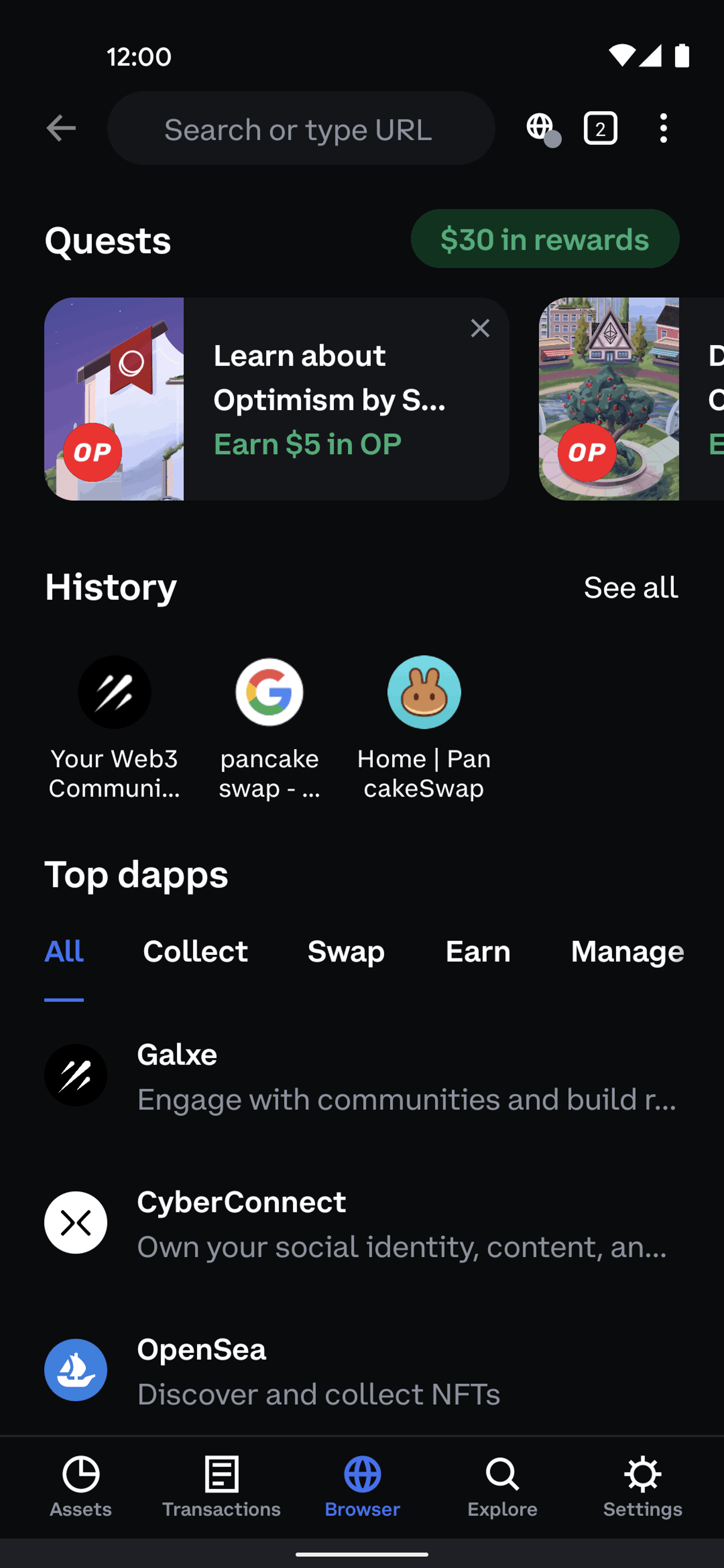 Coinbase Wallet Android Finance interface screenshot 4