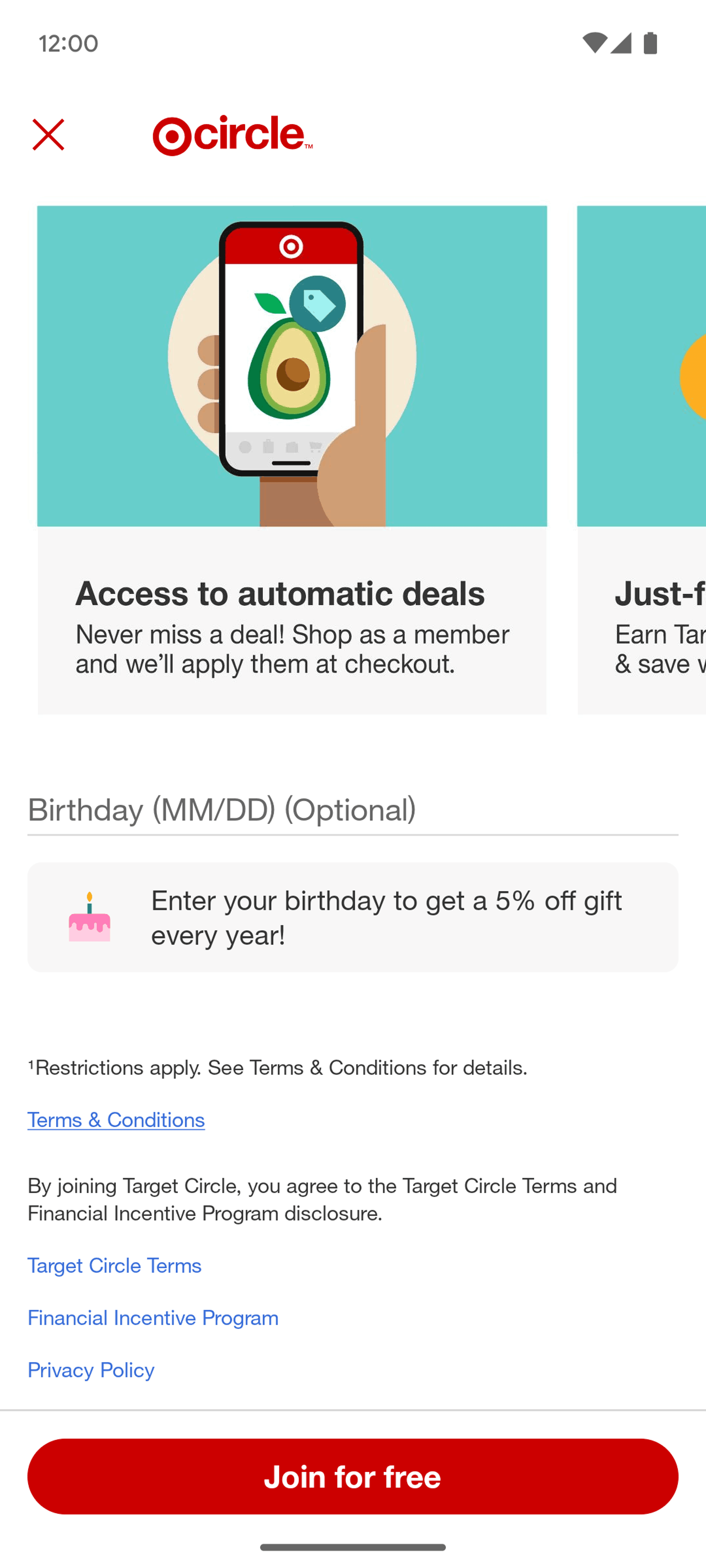 Target Android Shopping interface screenshot 6
