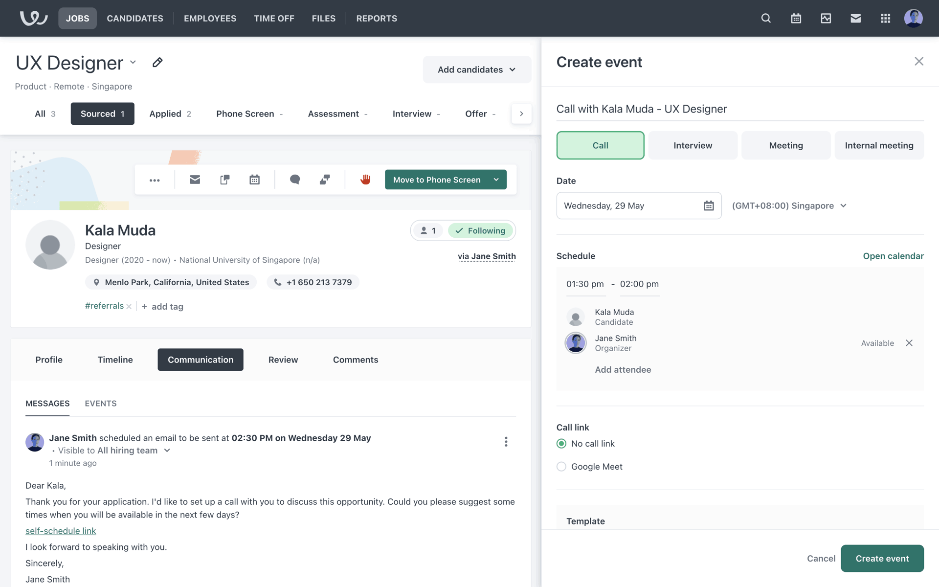 Workable Web AI interface screenshot 10