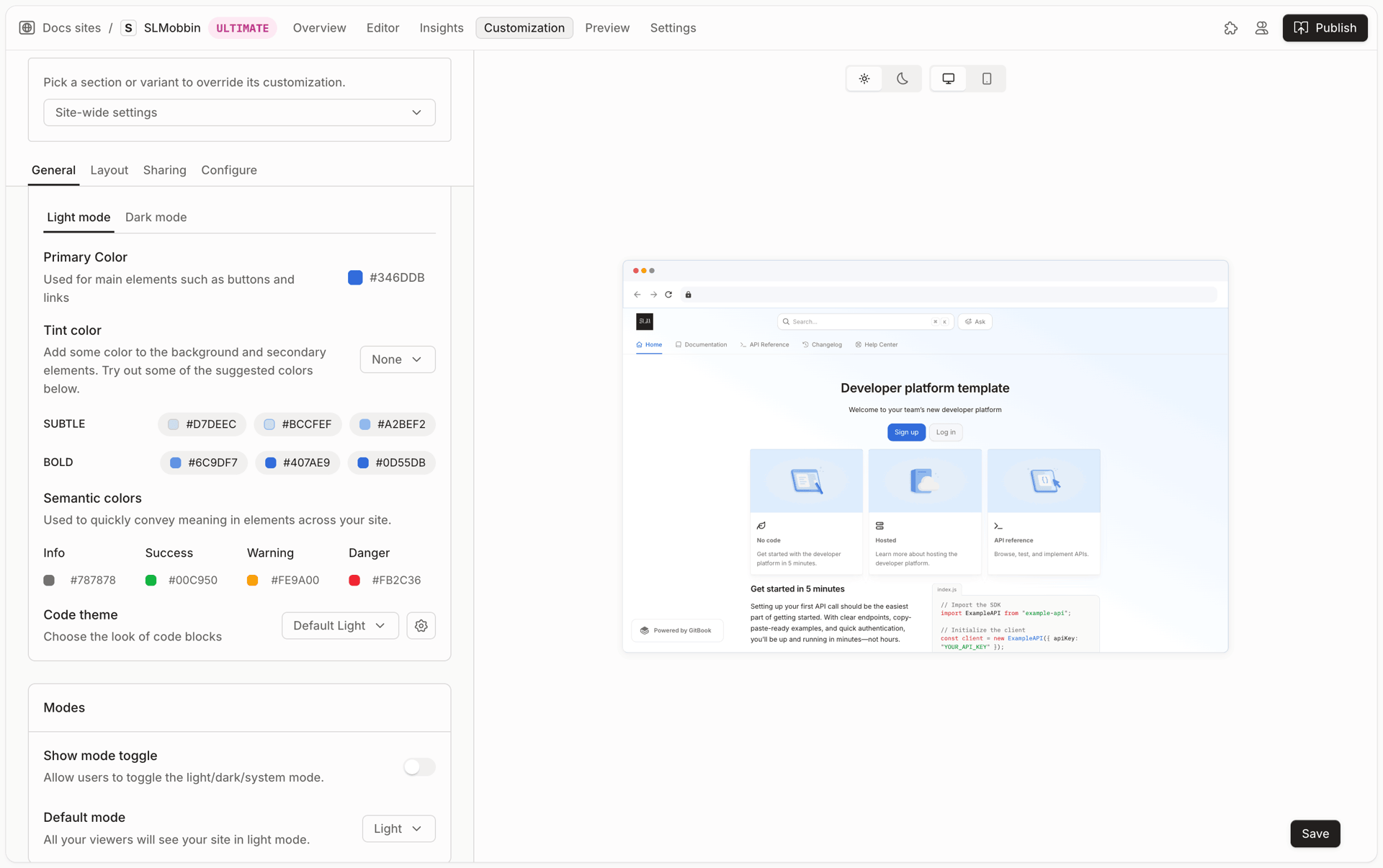 GitBook Web Developer Tools interface screenshot 6