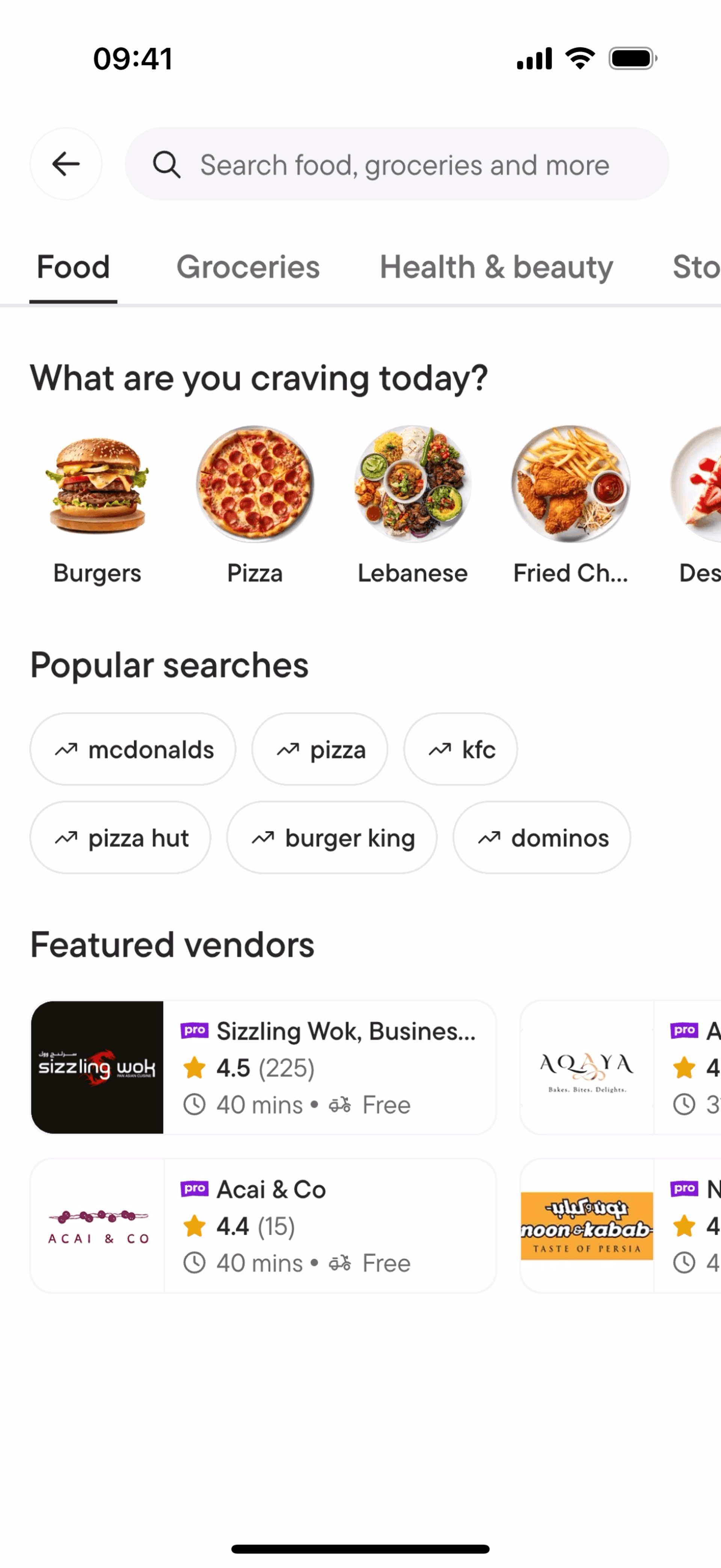 talabat iOS Food & Drink interface screenshot 22