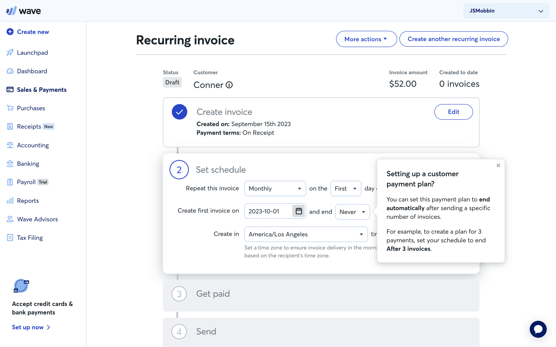 Wave Web Business interface screenshot 9