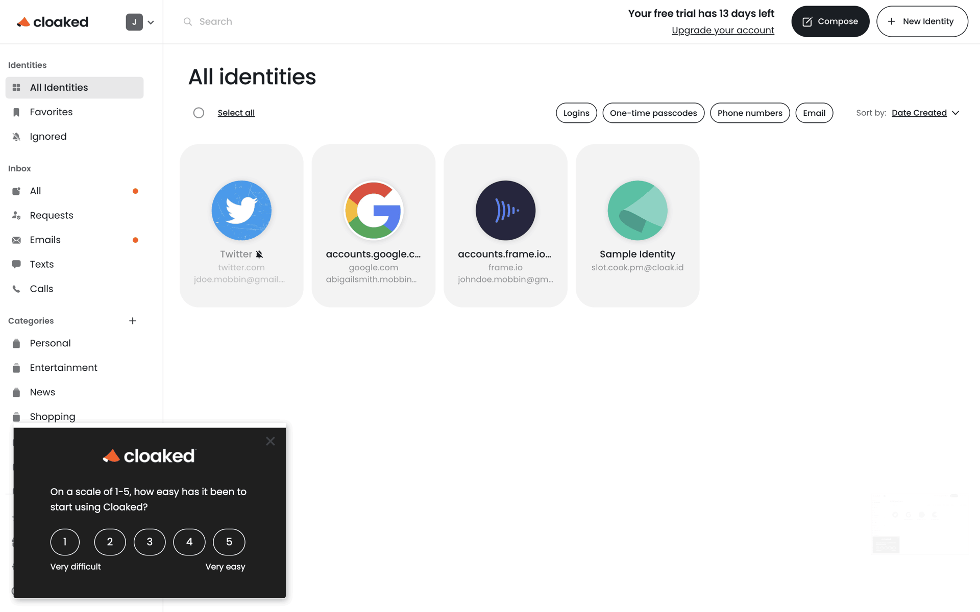 Cloaked Web Productivity interface screenshot 18