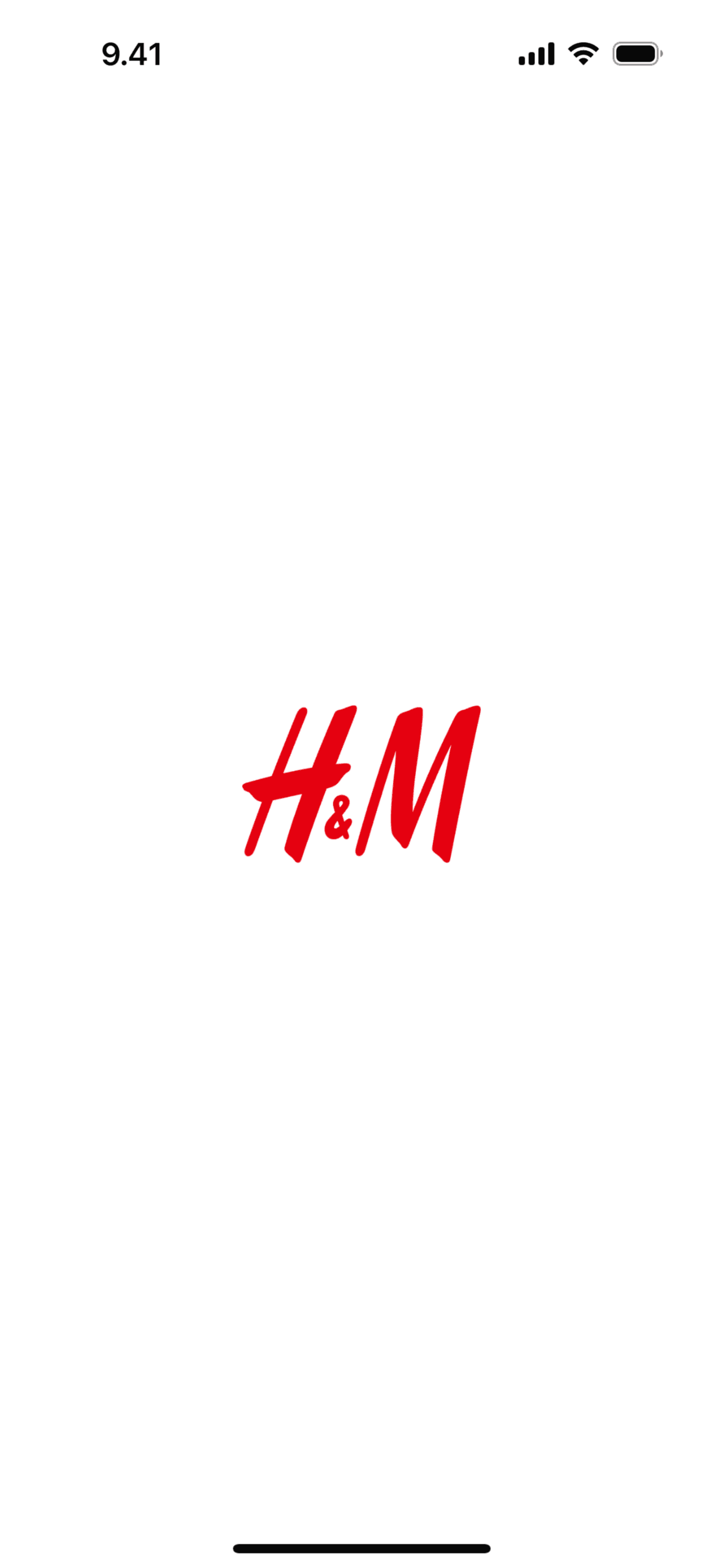 H&M iOS Shopping interface screenshot 1